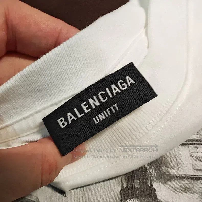 Balenciaga Balenciaga Black and White Venice City Short Sleeve T-Shir Size US S / EU 44-46 / 1 - 3 Thumbnail