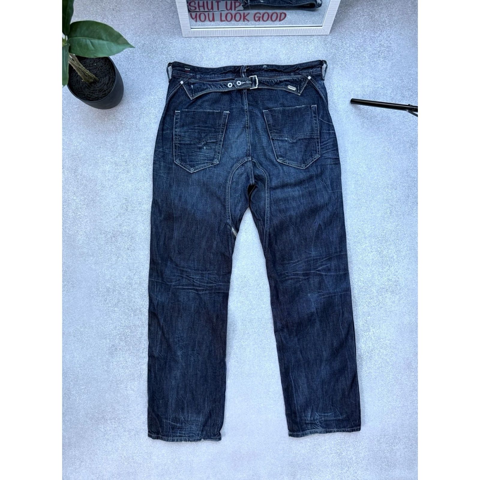 Diesel VINTAGE Diesel Pheyo Jeans Men’s W34 L34 Blue Denim Straight Jeans Size US 34 / EU 50 - 2 Thumbnail
