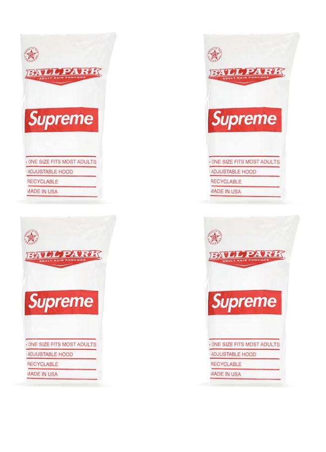 Supreme NEW Supreme Ballpark Rain Poncho 4x Lot - SS20 Size ONE SIZE - 1 Thumbnail