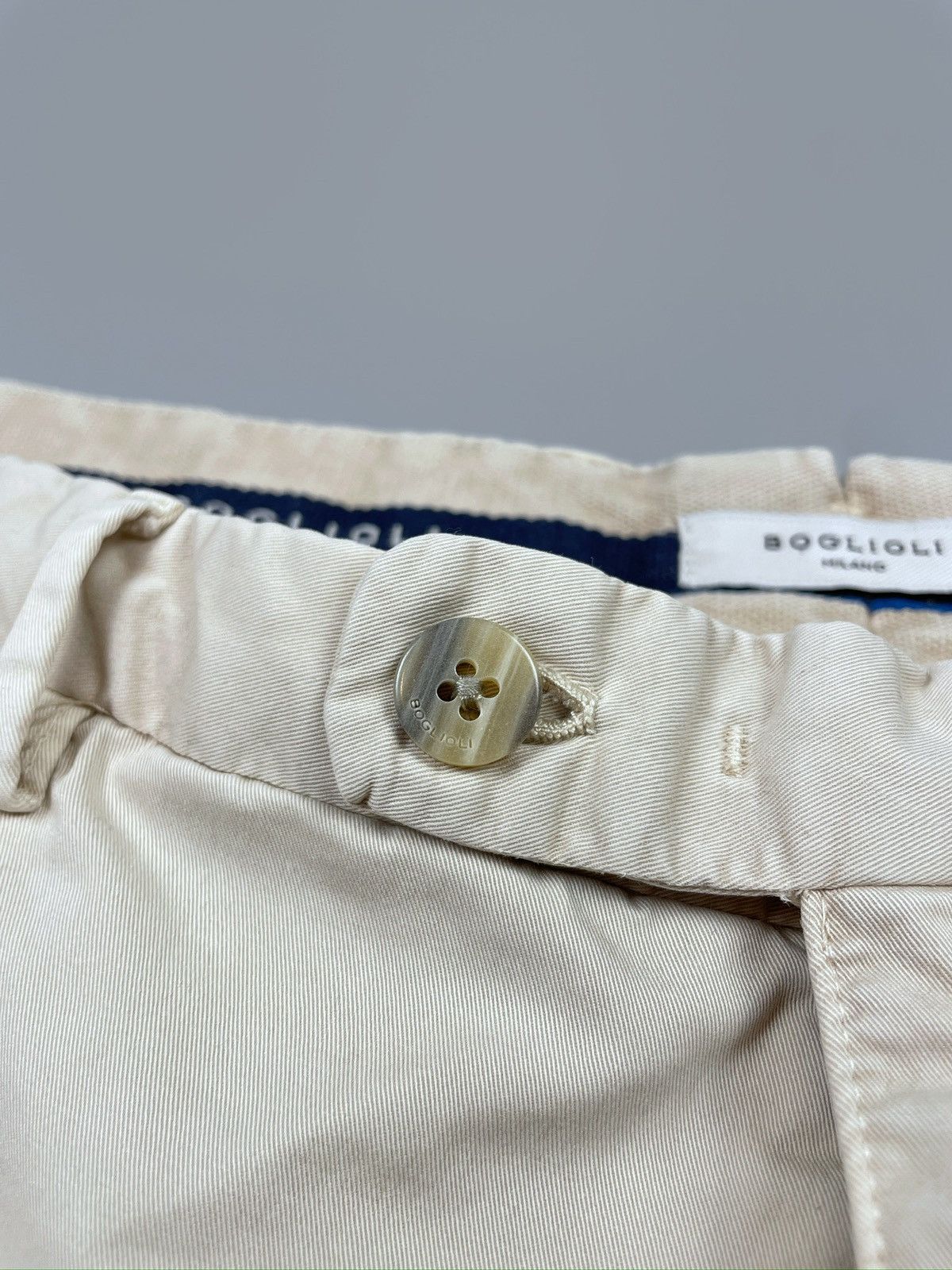 Boglioli Men's BOGLIOLI Milano Flat Front Beige Chino Pants Size 50 Size US 34 / EU 50 - 8 Thumbnail