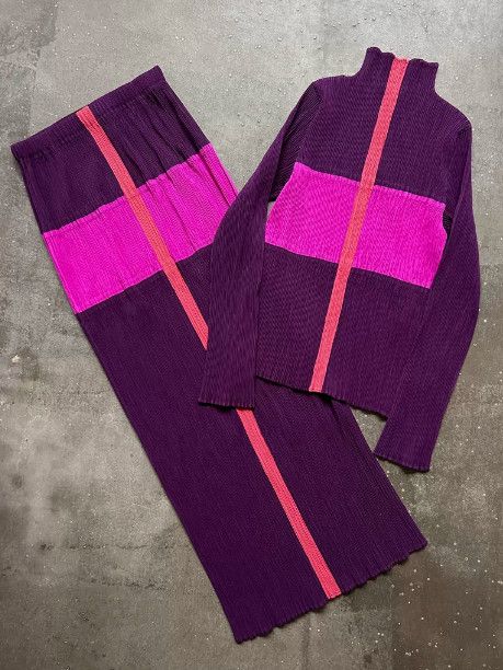 Issey Miyake Issey Miyake Pleated Suit Set Size US S / EU 44-46 / 1 - 1 Thumbnail