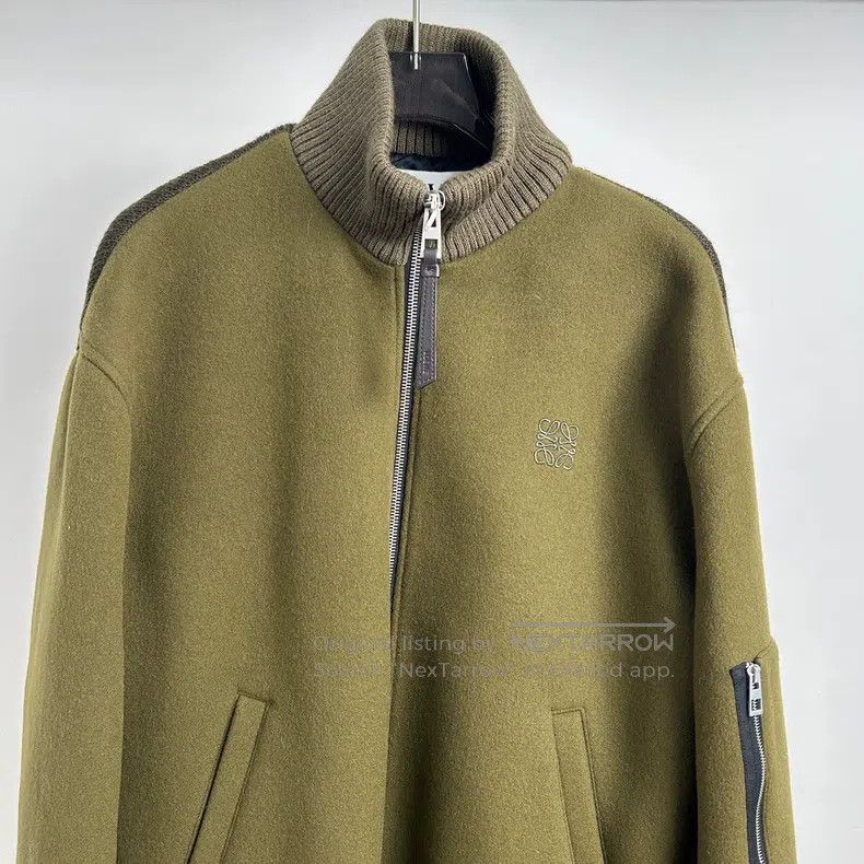 Loewe Loewe Olive Green Collar Cashmere Jacket Size US S / EU 44-46 / 1 - 6 Thumbnail