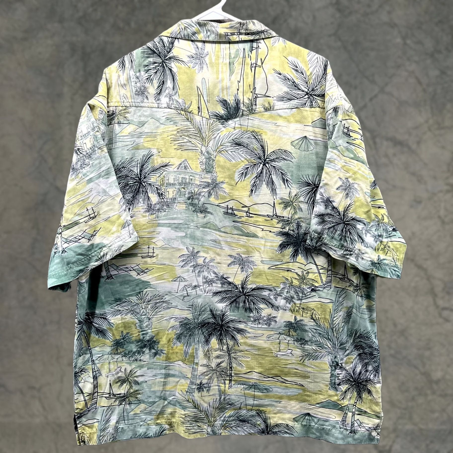 Tommy Bahama VINTAGE Tommy Bahama Shirt Mens XL Green Men Hawaiian Camp Silk Palm Trees Paradise Button Size US XL / EU 56 / 4 - 1 Thumbnail