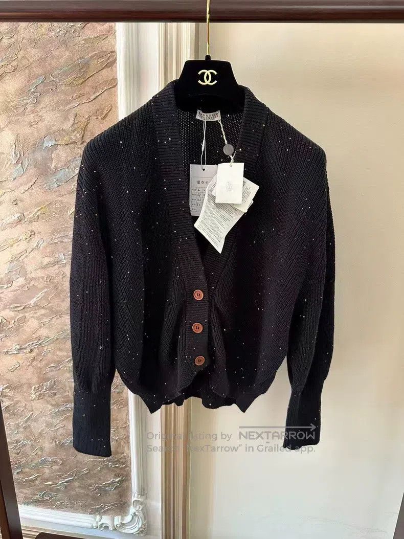 Brunello Cucinelli Brunello Cucinelli Sequined Cardigan Size L / US 10 / IT 46 - 1 Thumbnail