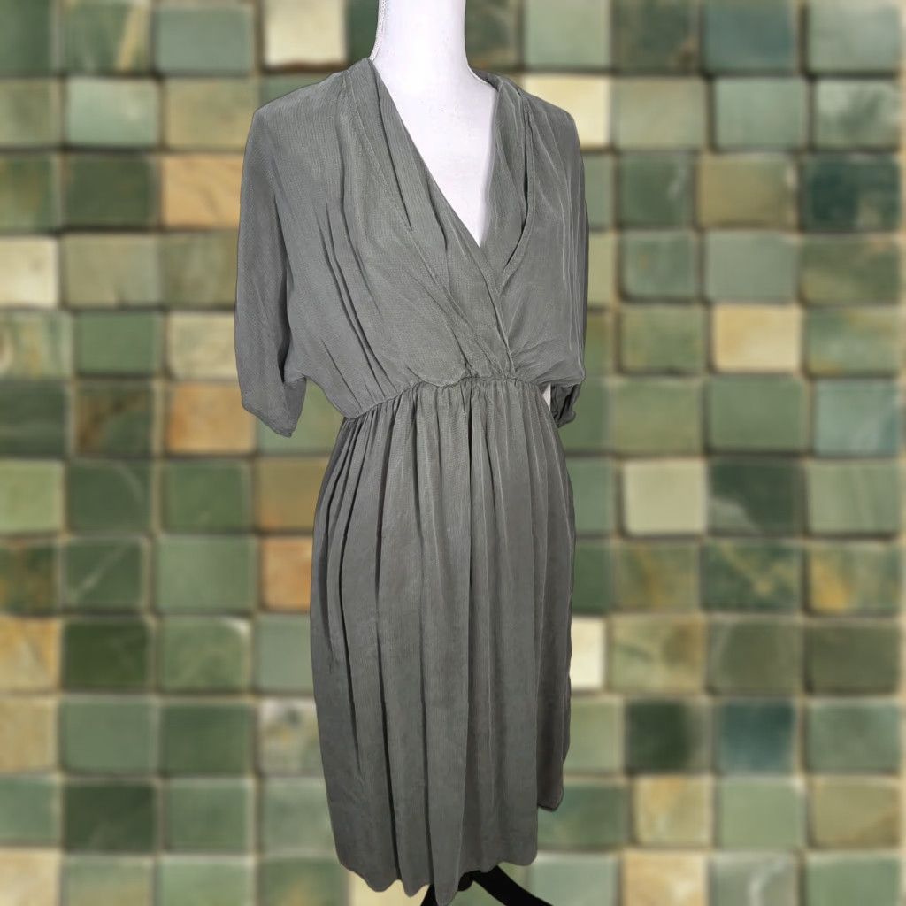 George Emilia George Maternity Dress Green Short Sleeve Midi Womens Size S Size 28" / US 6 / IT 42 - 1 Thumbnail