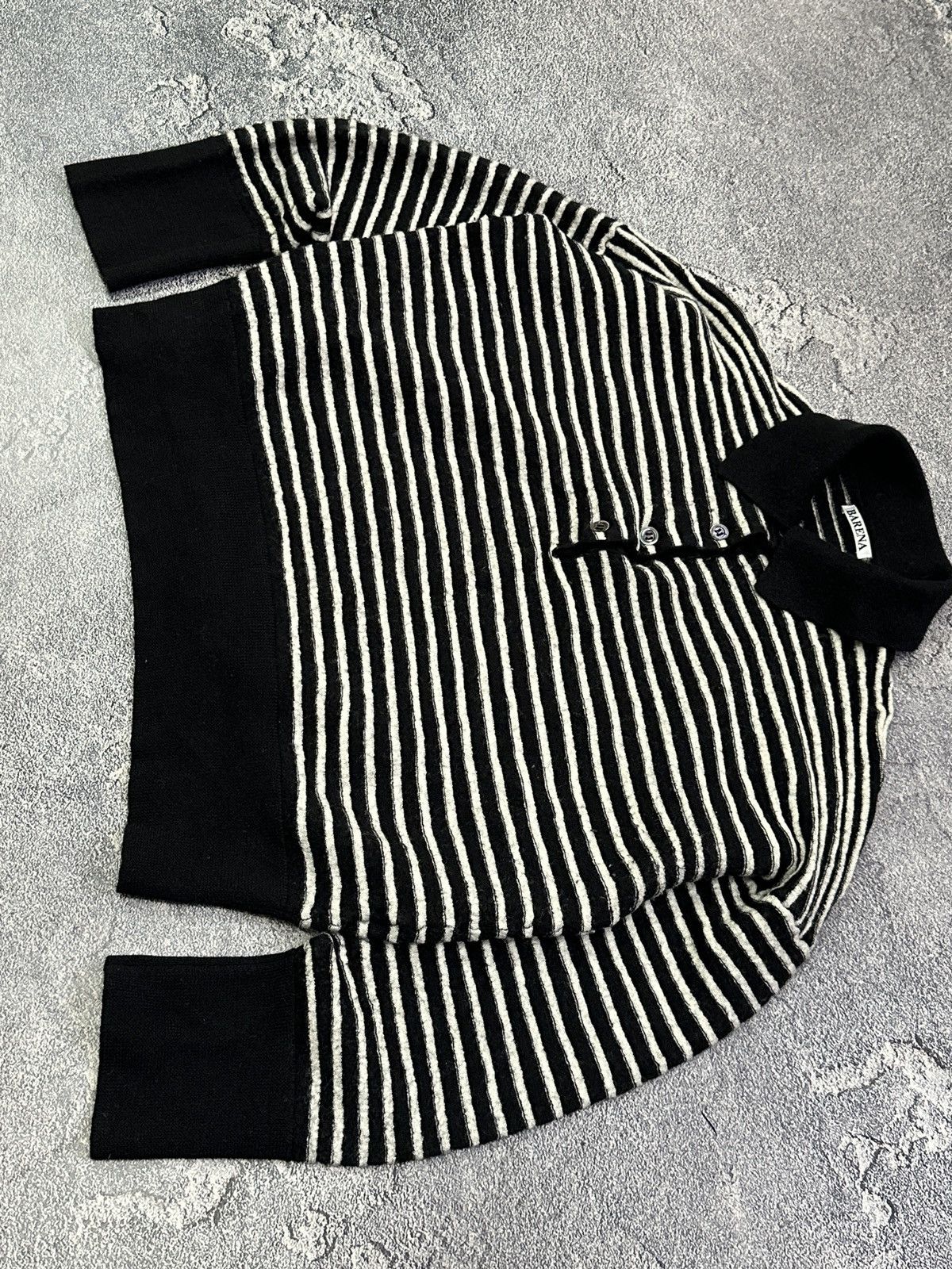 Barena Venezia BARENA Venezia Striped Polo Sweater Knit Top Long Sleeve Size S / US 4 / IT 40 - 4 Thumbnail
