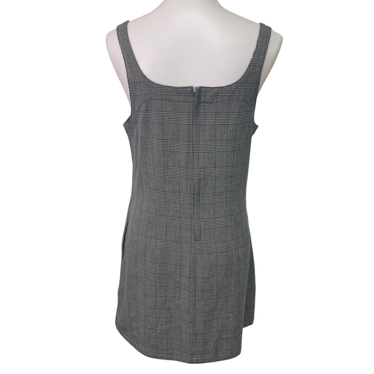 American Eagle Outfitters New AEO Womens Medium Plaid Sleeveless Back Zip Dress Size M / US 6-8 / IT 42-44 - 4 Thumbnail