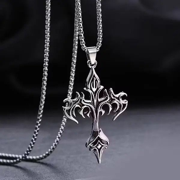 Other Flame Cross Pendant Necklace Size ONE SIZE - 1 Thumbnail
