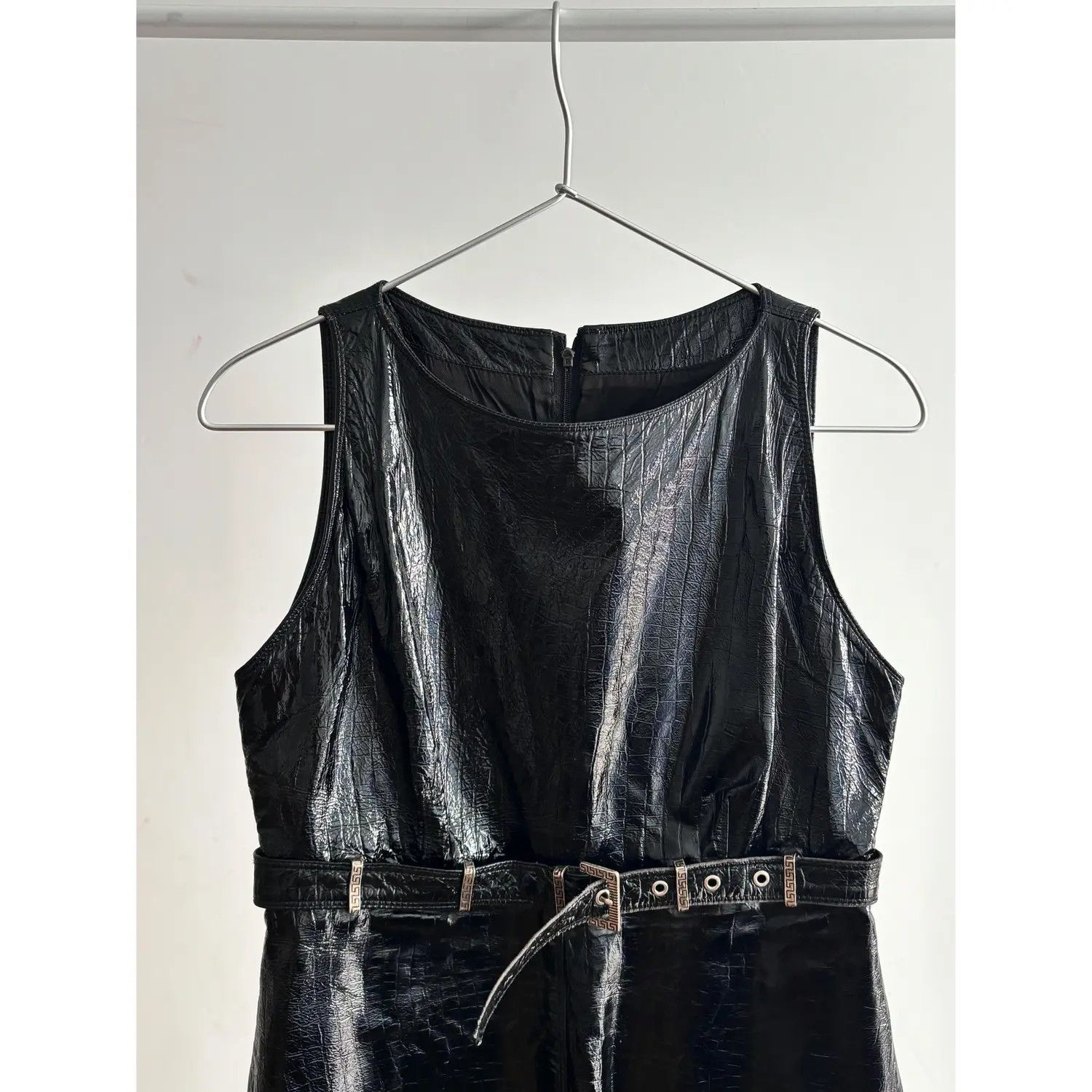 Versace × Vintage Versace Leather Dress FW 1994 Runaway Python Midi Size S / US 4 / IT 40 - 6 Thumbnail