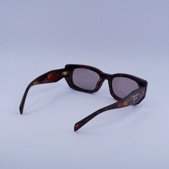 Prada Prada PRB05S 22A20I Sunglasses Poppy Havana Rectangle Frame Size ONE SIZE - 9 Thumbnail
