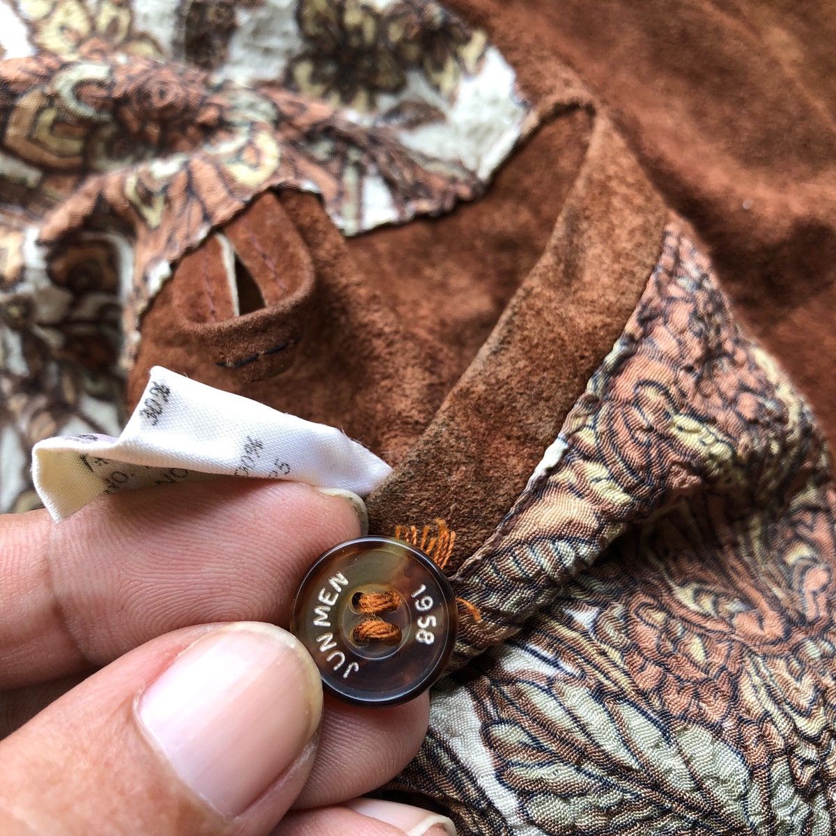Tornado Mart 💥rare💥 japanese JUN TAKAHASHI genuine suede leather jacket Size US M / EU 48-50 / 2 - 7 Thumbnail
