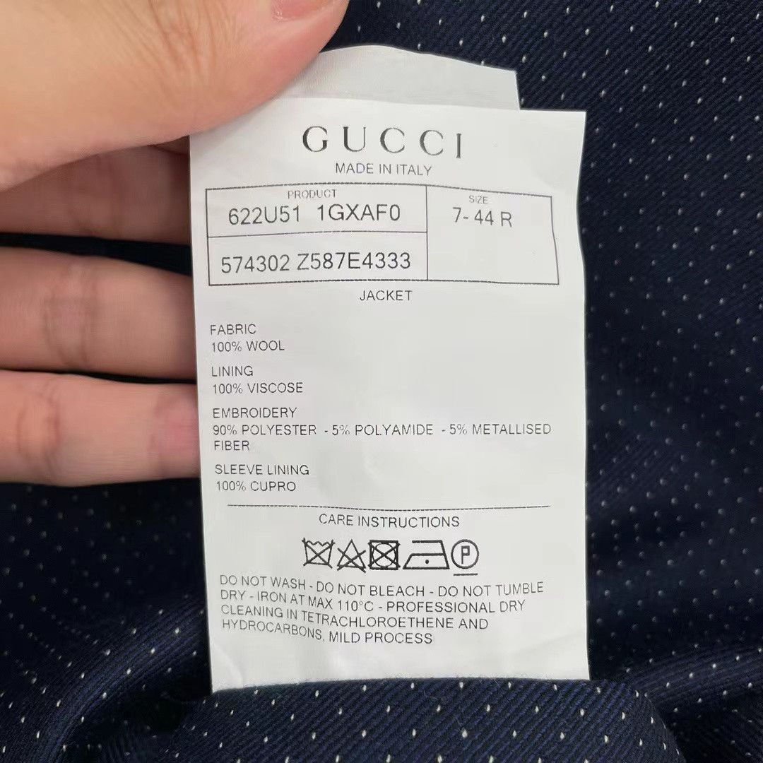 Gucci Gucci chest pocket embroidered logo lapel jacket Nextarrow- Size US S / EU 44-46 / 1 - 5 Thumbnail