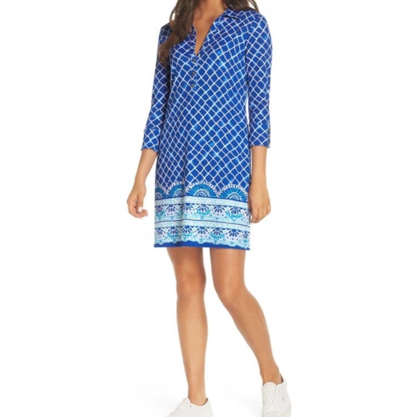 Lilly Pulitzer Lilly Pulitzer UPF 50+ Ansley Polo Dress Blue XS Size XS / US 0-2 / IT 36-38 - 1 Thumbnail