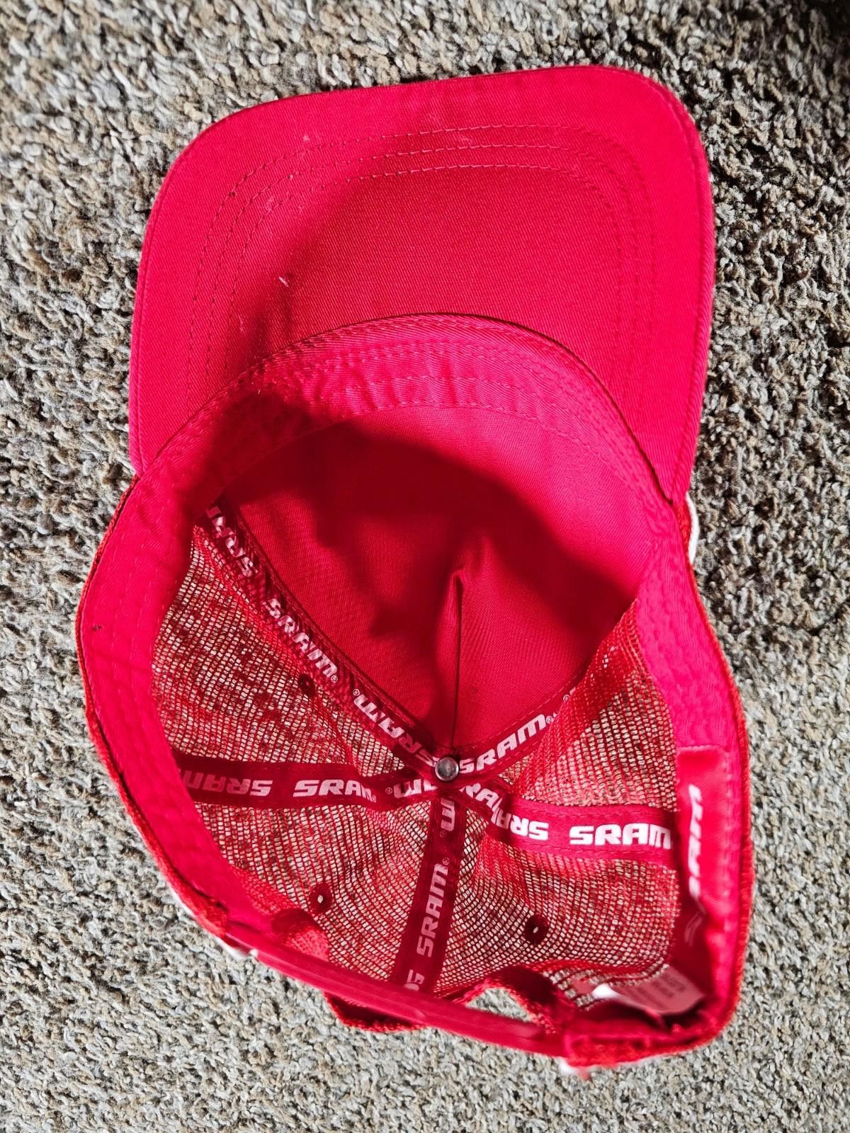 Grand Slam SRAM Trucker Hat Snapback Red White Mesh Cycling Adult Size ONE SIZE - 7 Thumbnail
