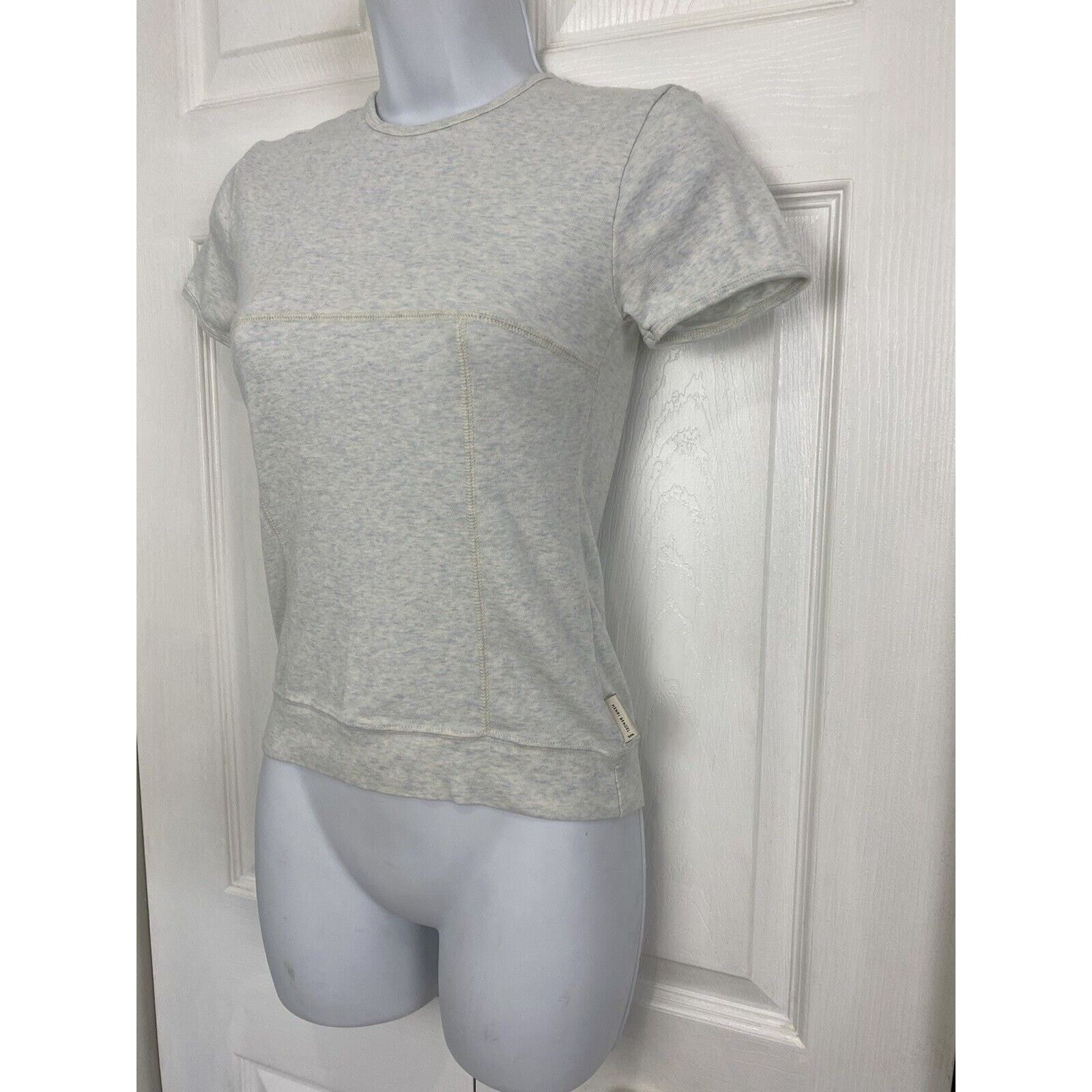 Henri Bendel Henri Bendel Spa Gray Solid Short Sleeve T-Shirt S Casual Size S / US 4 / IT 40 - 3 Thumbnail