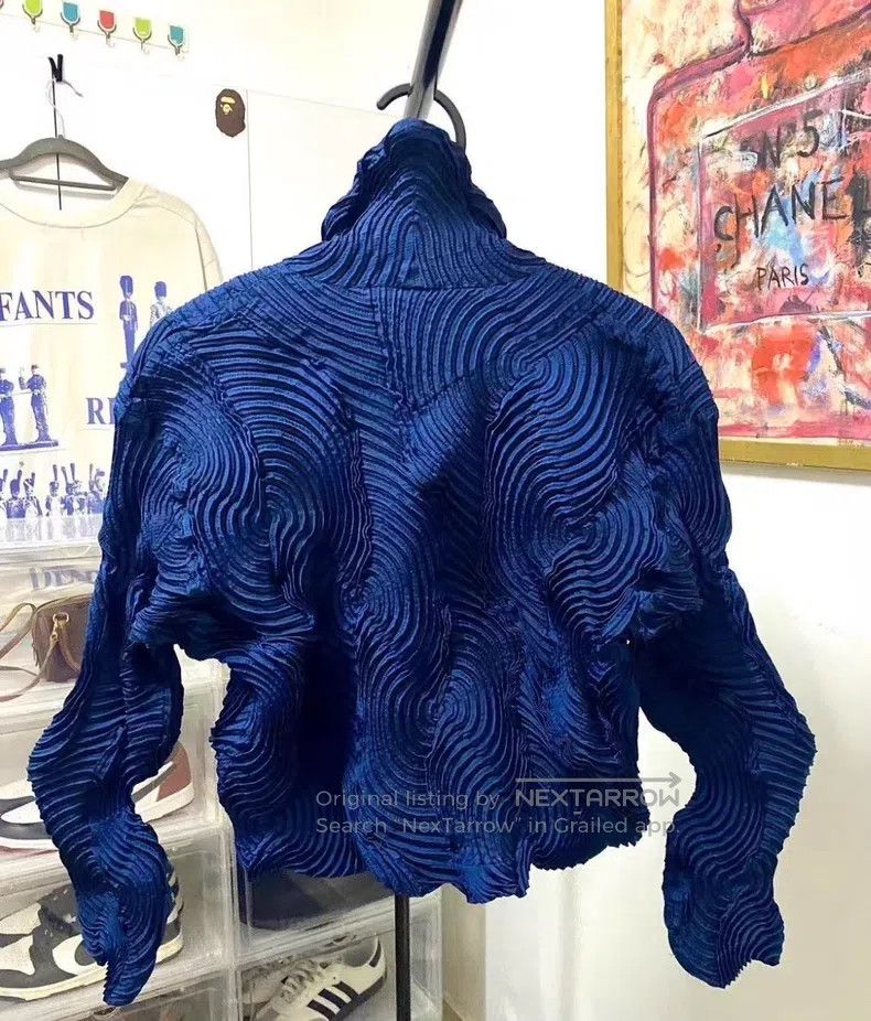 Issey Miyake Issey Miyake Mosquito Coil Bud Blue Coat Size M / US 6-8 / IT 42-44 - 4 Thumbnail