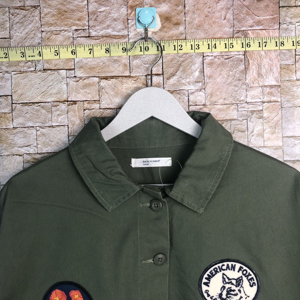 Japanese Brand Back Number Green military jacket #A184 Size US L / EU 52-54 / 3 - 4 Thumbnail