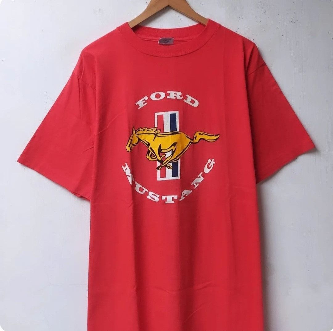 Ford × Mustang × Vintage Vtg 90s Ford Mustang Tshirt Size US L / EU 52-54 / 3 - 2 Thumbnail