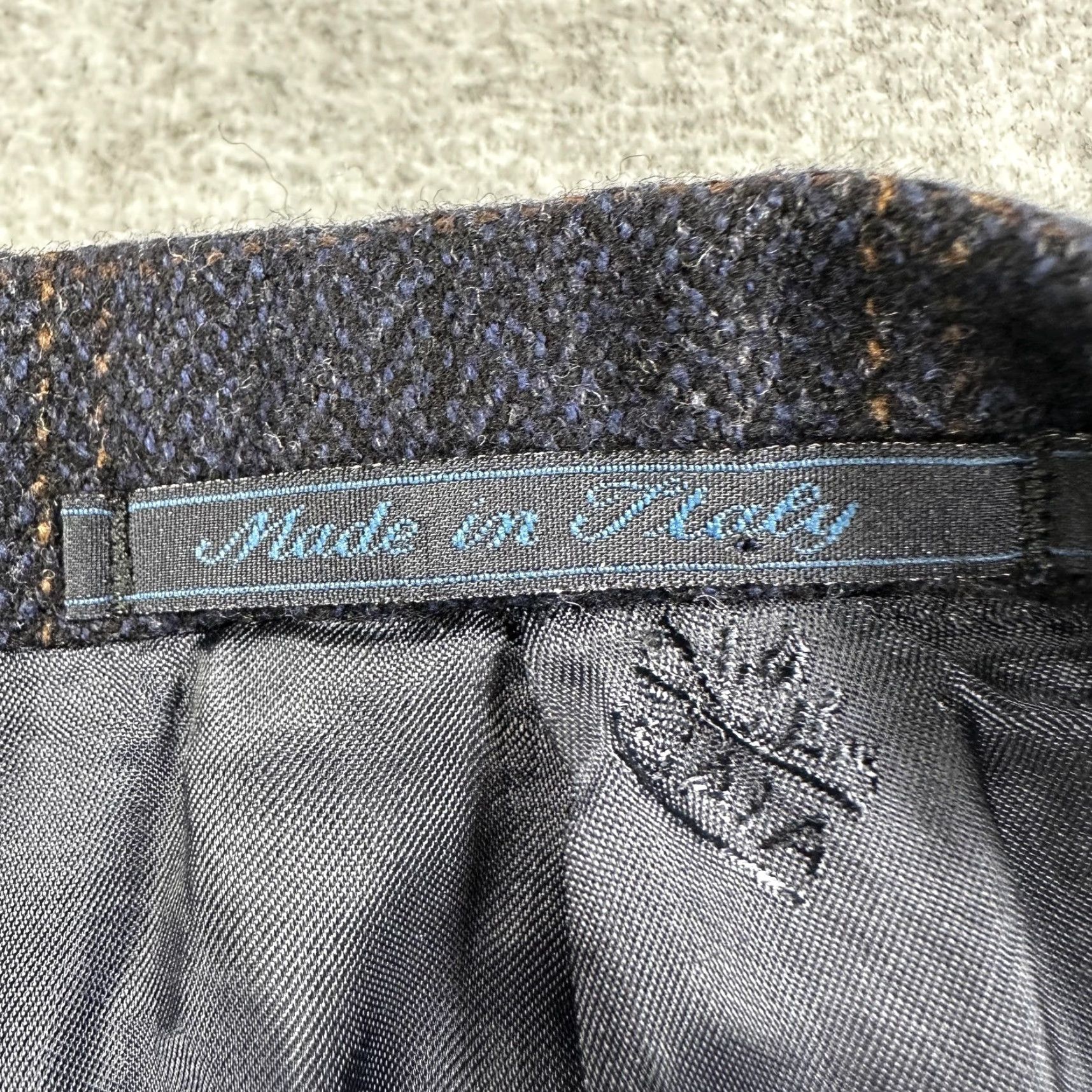 Isaia Gianluca Isaia Sport Coat Mens 40 Blue Herringbone Wool Cashmere Italy Size US XXS / EU 40 - 2 Thumbnail