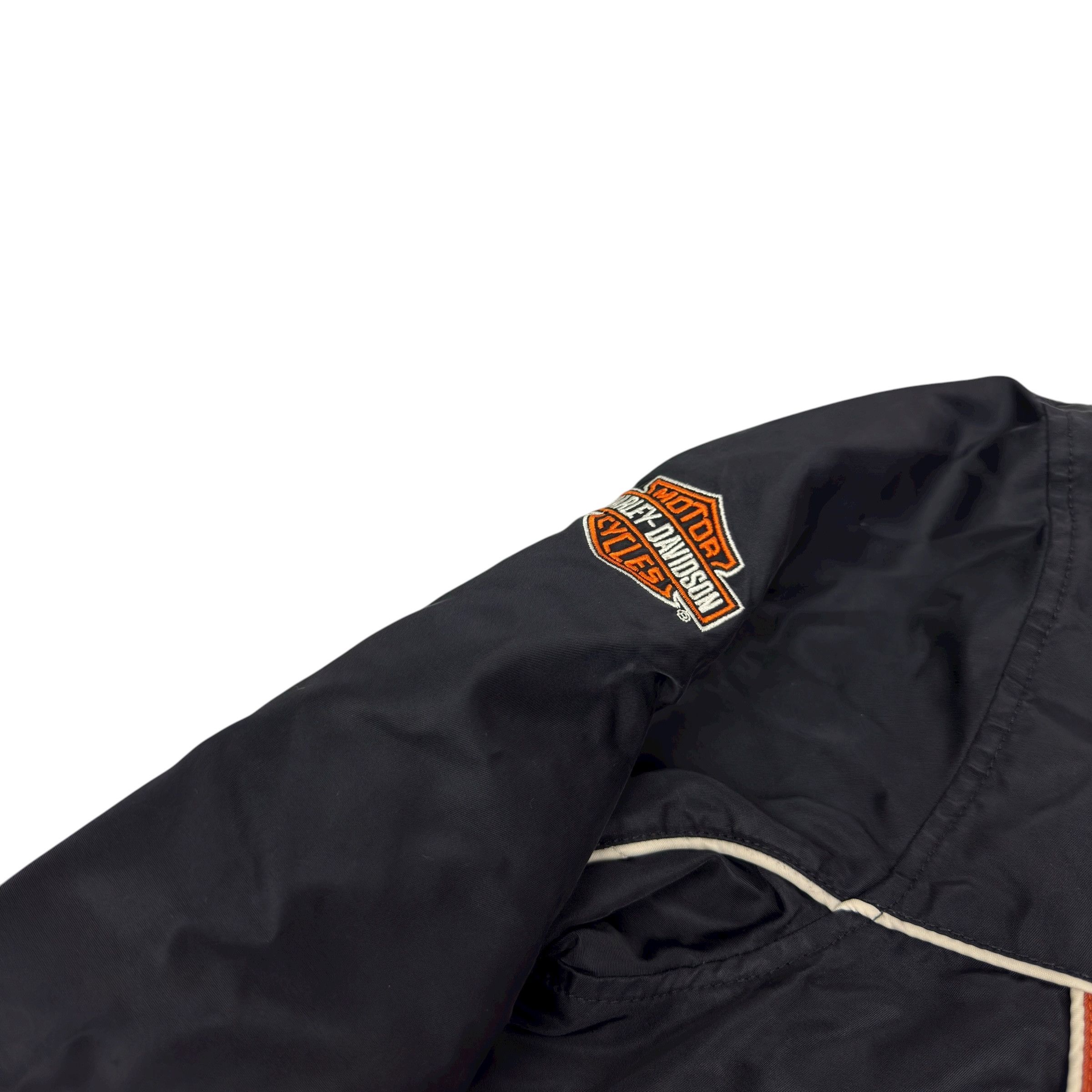 Harley Davidson Harley-Davidson Orange Black Full Zip Bomber Jacket XL Size XL / US 12-14 / IT 48-50 - 11 Thumbnail