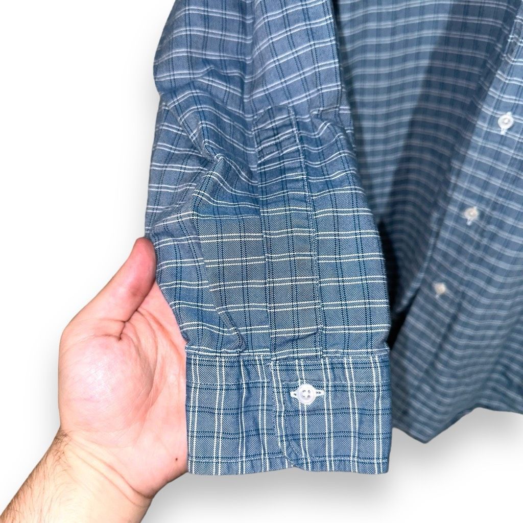 Brooks Brothers Brooks Brothers Made in USA Teal & White Oxford Button Down Size US XL / EU 56 / 4 - 4 Thumbnail