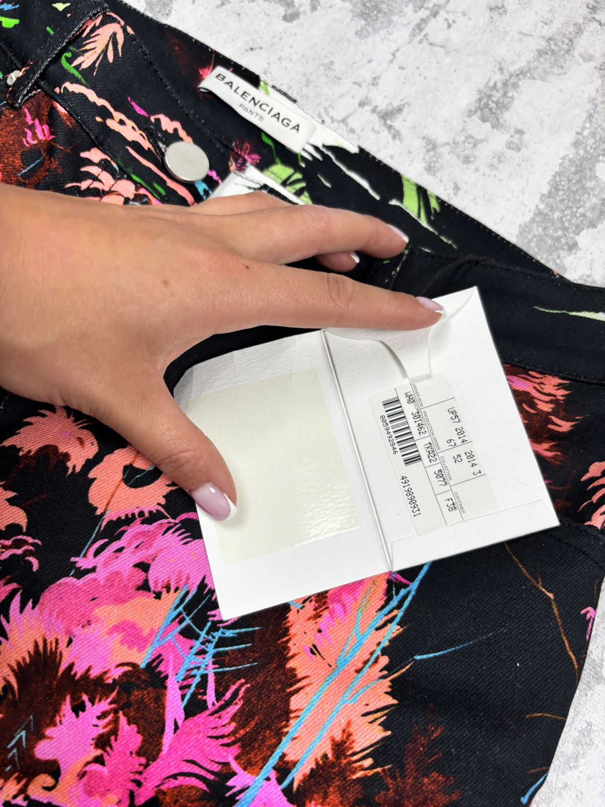 Balenciaga Balenciaga exotic Flora Print black Skinny Jeans New Size 27" / US 4 / IT 40 - 4 Thumbnail