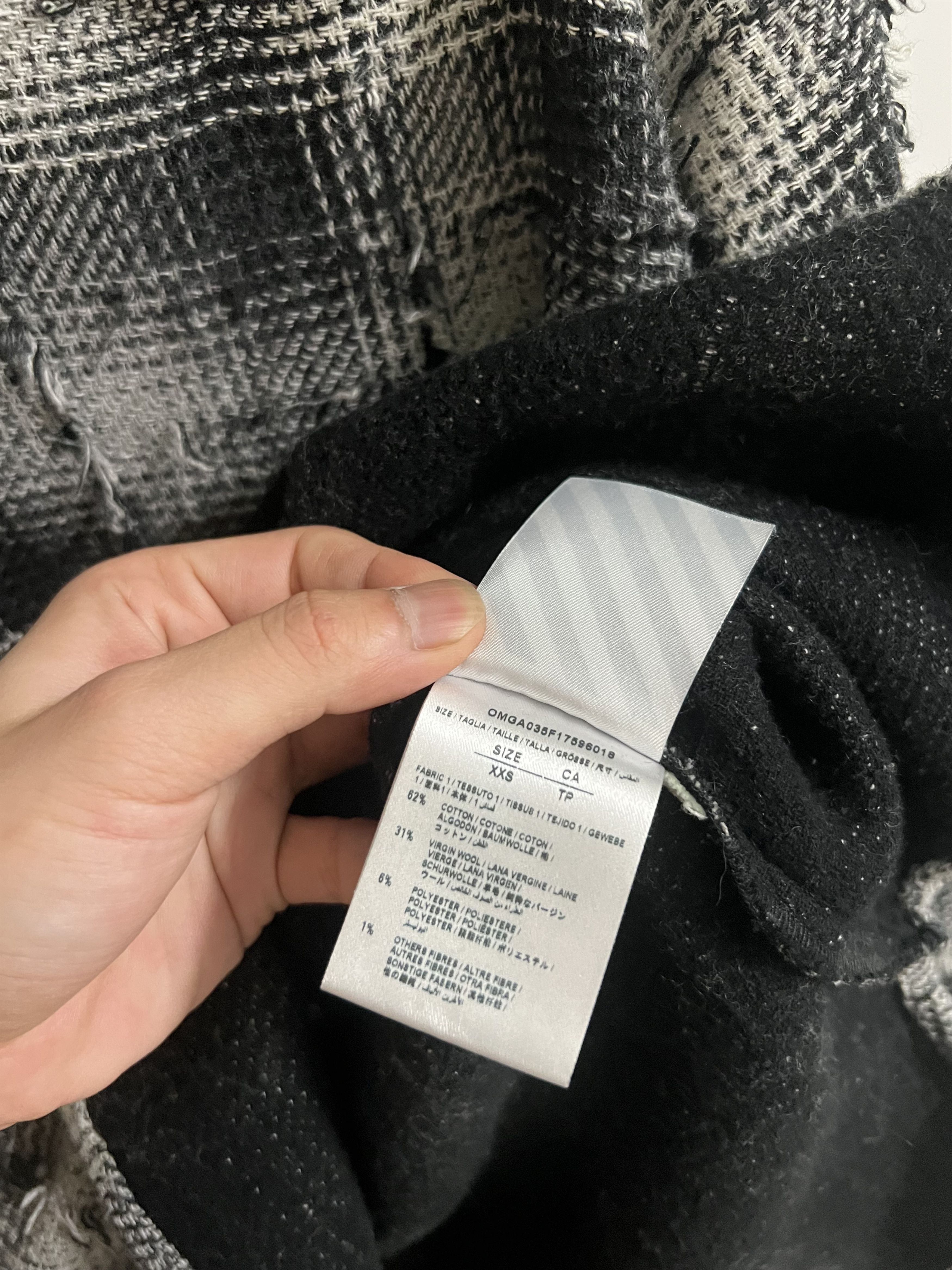 Off-White Plaid Distressed Flannel with Detachable Hood Size US S / EU 44-46 / 1 - 5 Thumbnail