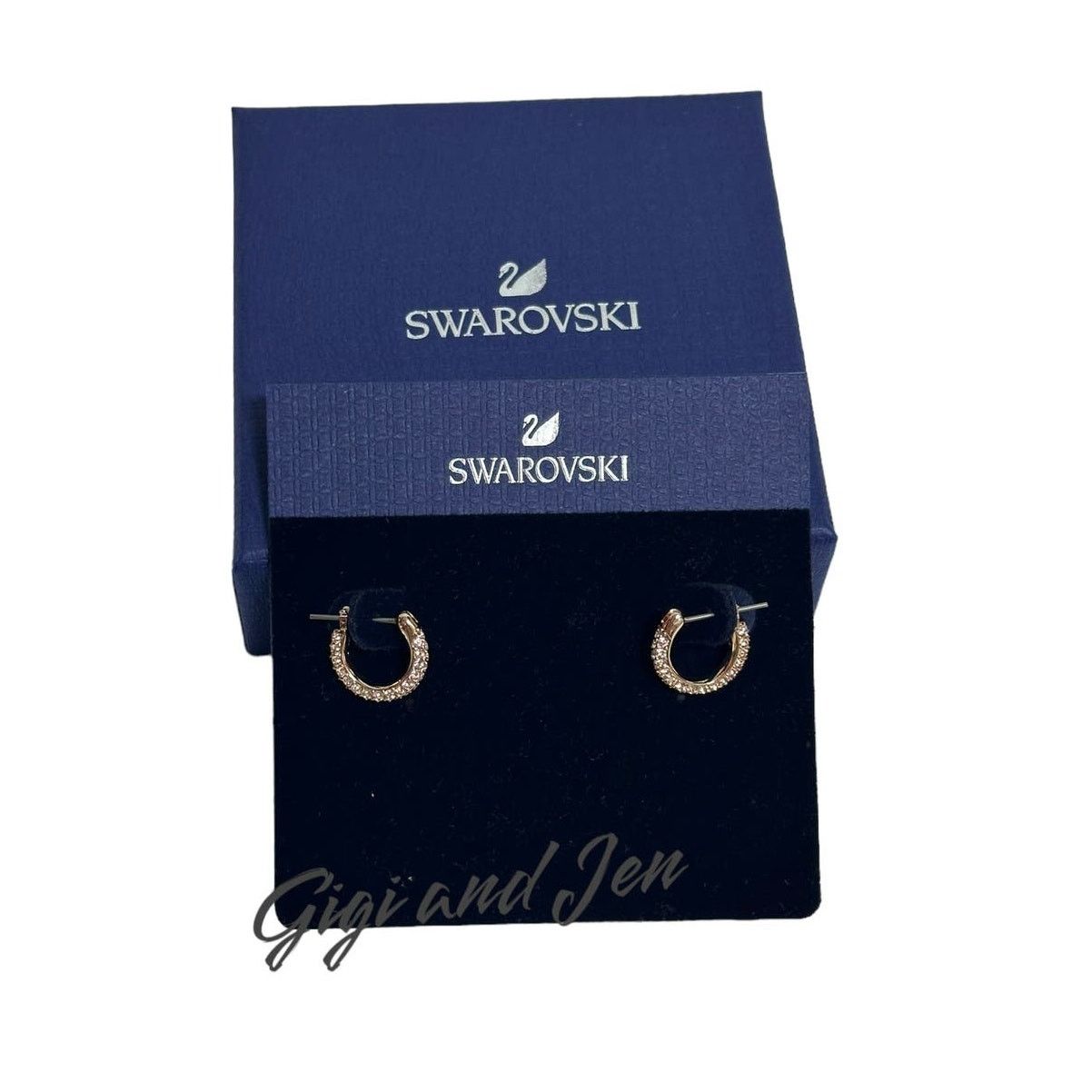 Swarovski Swarovski Stone hoop earrings Rose gold Size ONE SIZE - 1 Thumbnail