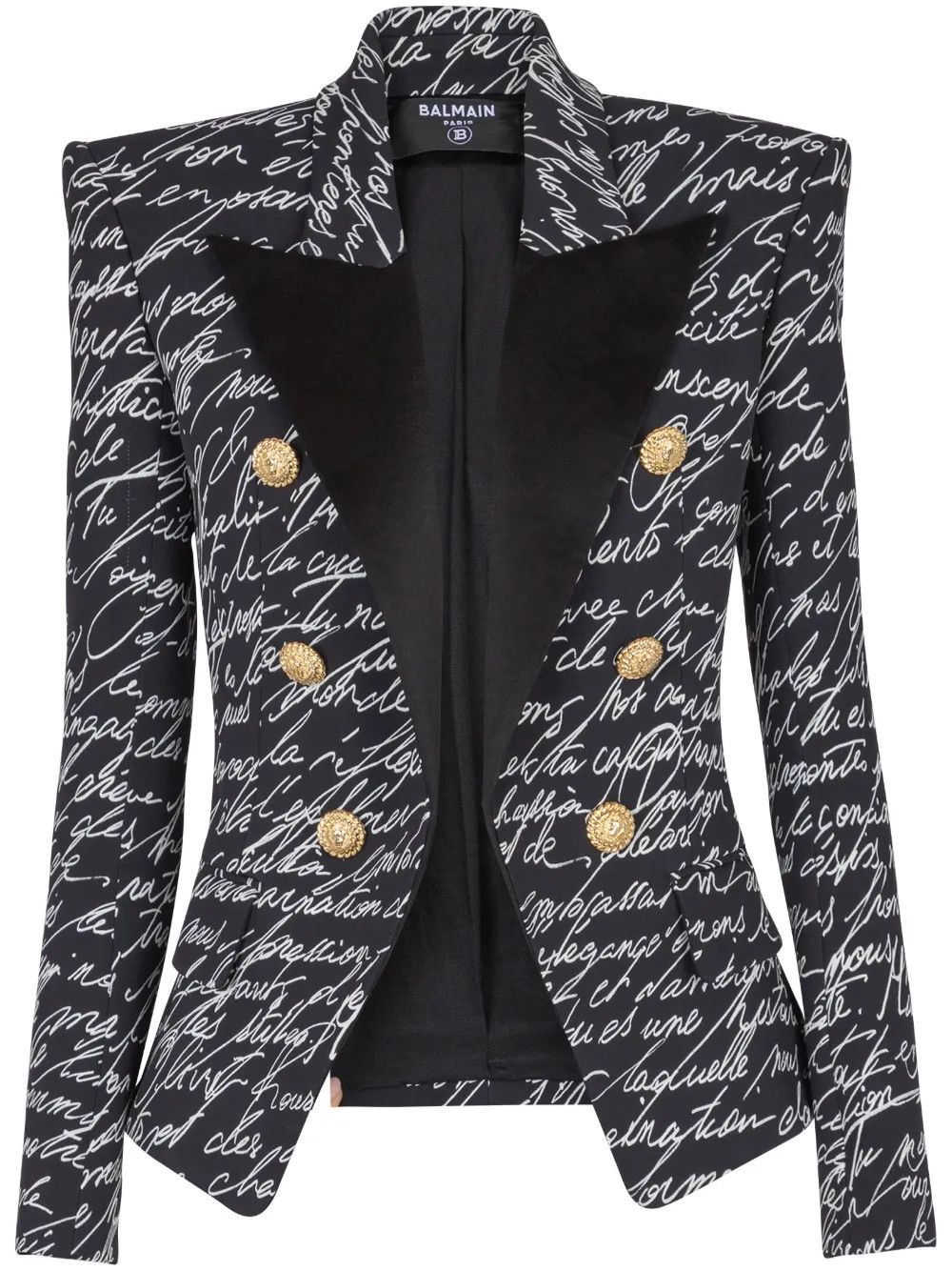 o1s1wg111225 Love Letter Tailored Jacket in Black