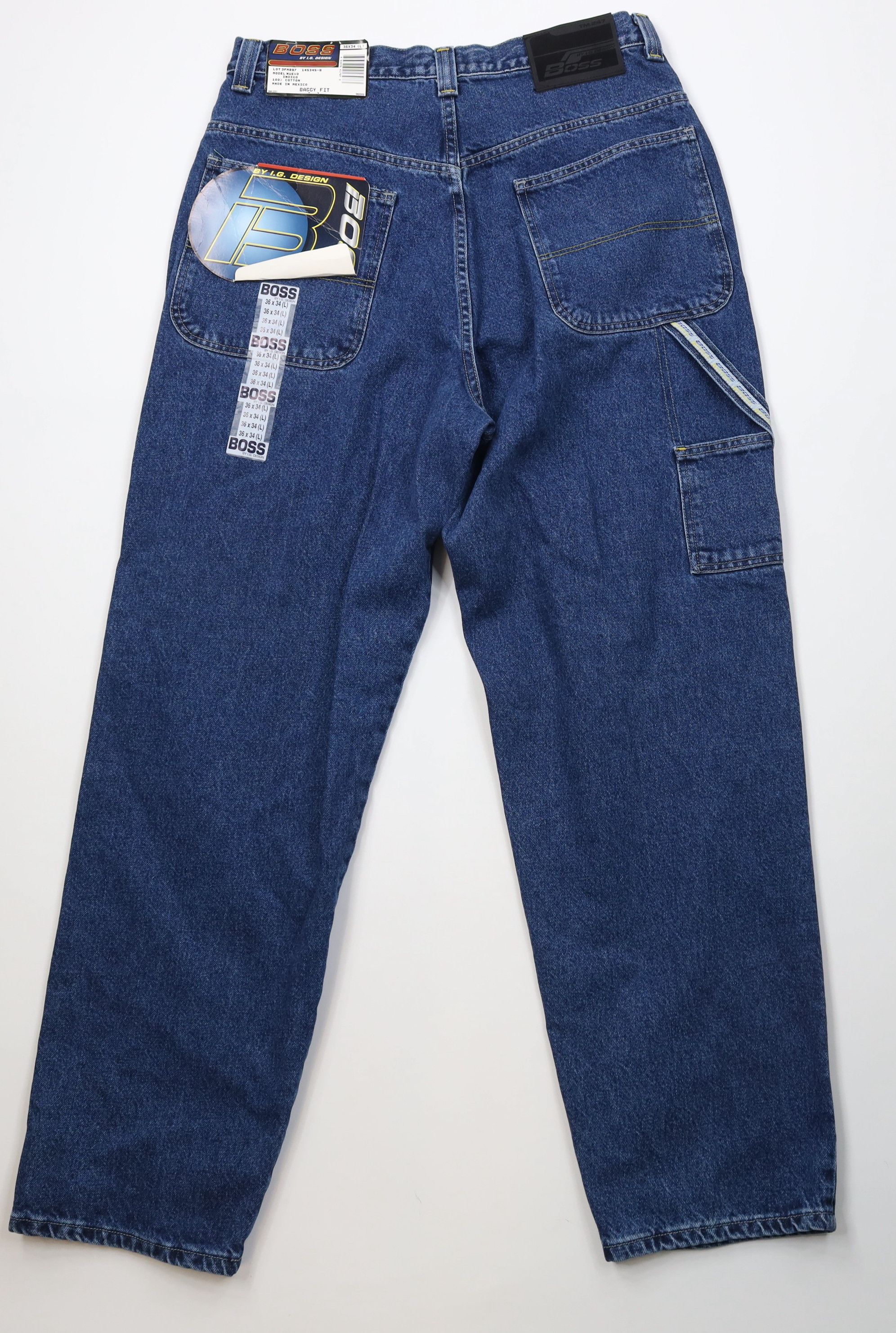 Vintage Deadstock Vintage 90s Boss Wide Leg Skateboard Denim Jeans Size US 36 / EU 52 - 11 Thumbnail