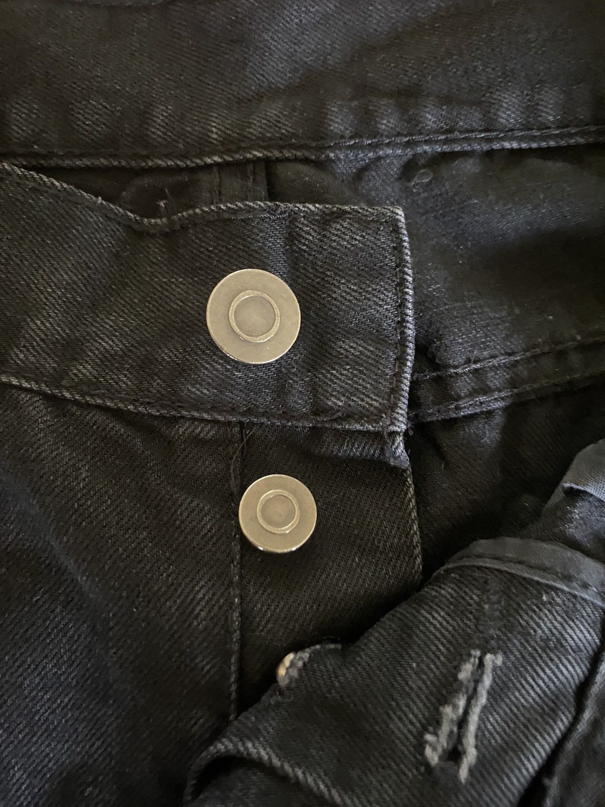 Black Icon Vintage Japanese Brand Black Icon Distressed Rick Owen Style Size US 32 / EU 48 - 8 Thumbnail