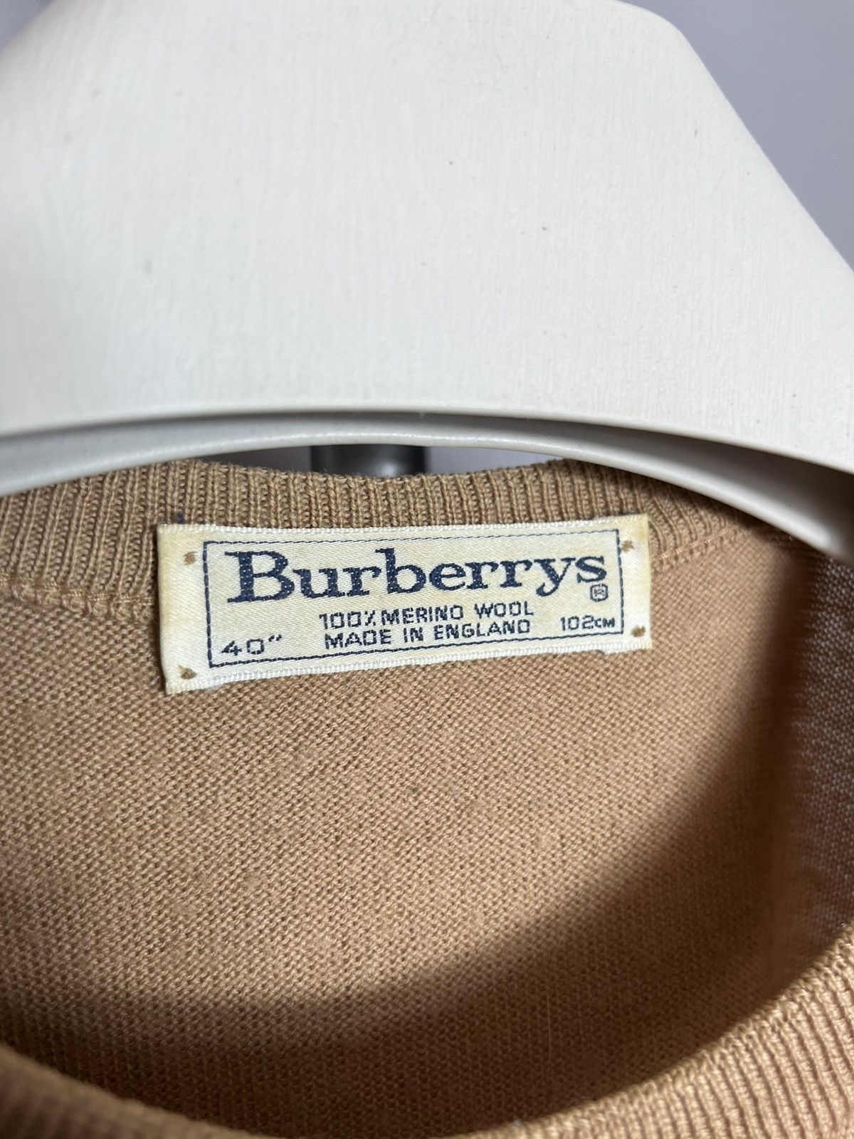 Burberry Burberry’s Vintage Nova Check Men’s Light Beige Wool Sweater Size US M / EU 48-50 / 2 - 5 Thumbnail