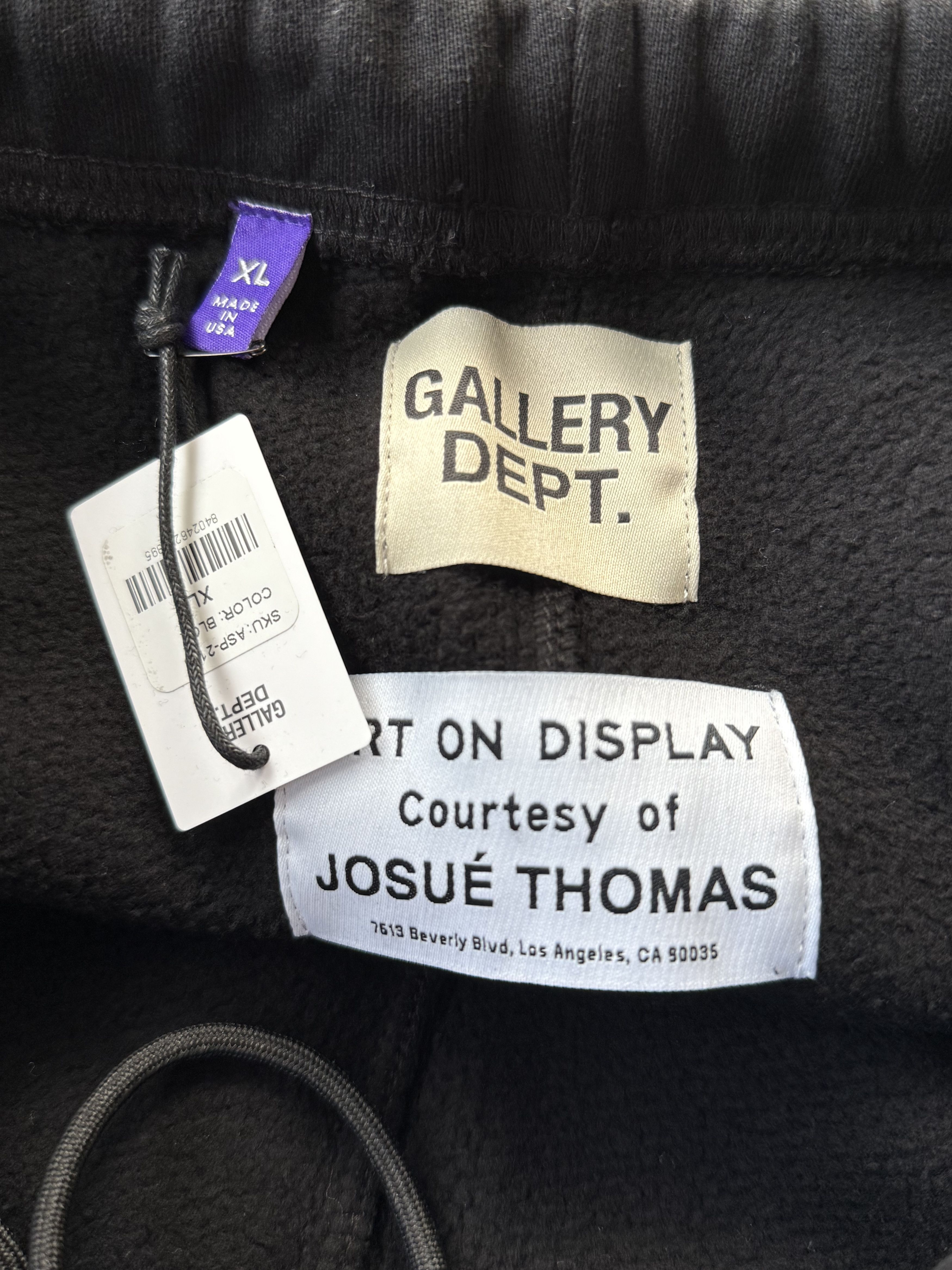 Gallery Dept. Gallery Dept Black Logo Waxed Sweatpants Size US 40 / EU 56 - 3 Thumbnail