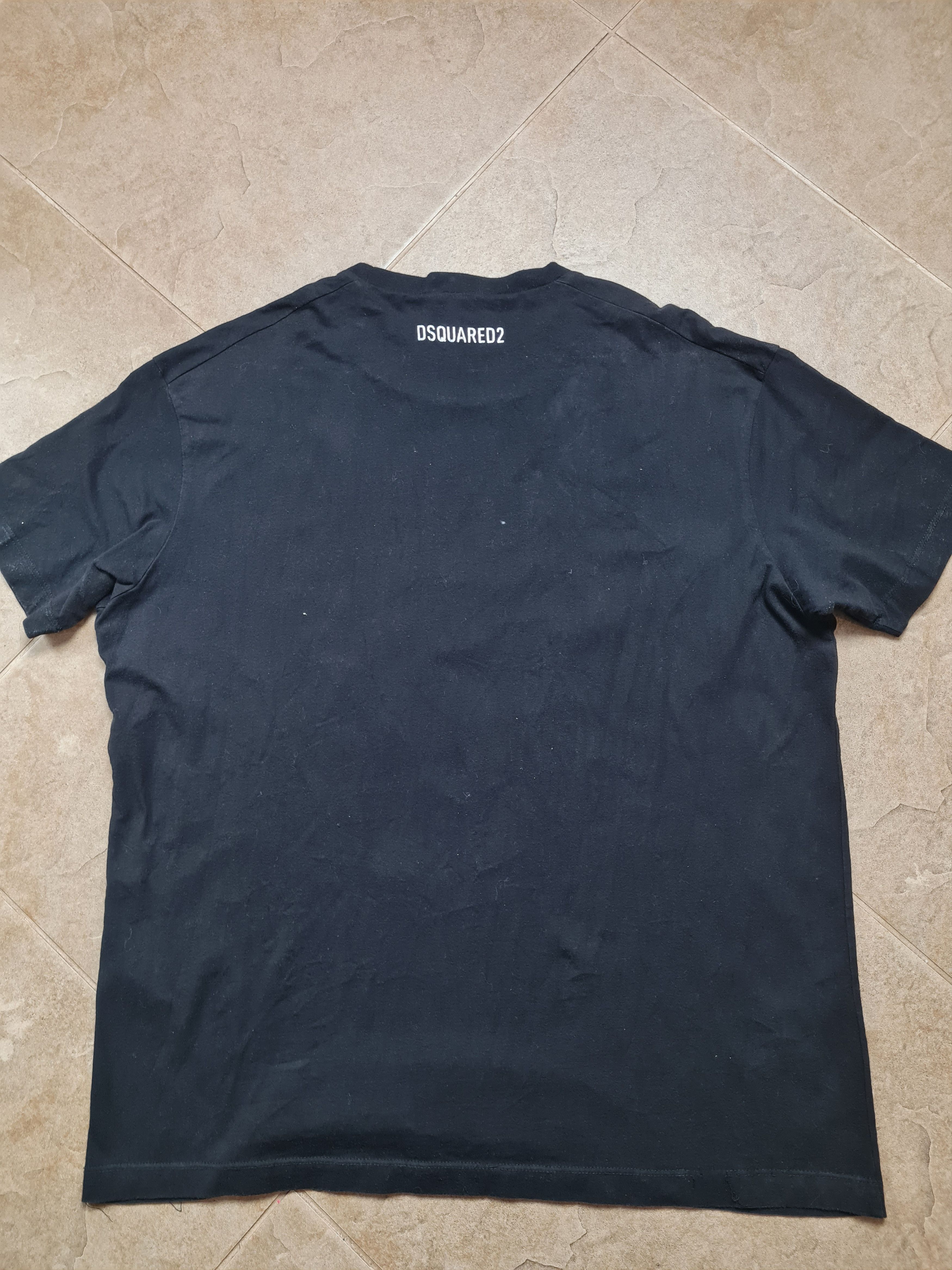 Dsquared2 Dsquared2 Black Crew Neck T-Shirt with White Maple Leaf Logo Size US XXL / EU 58 / 5 - 19 Thumbnail