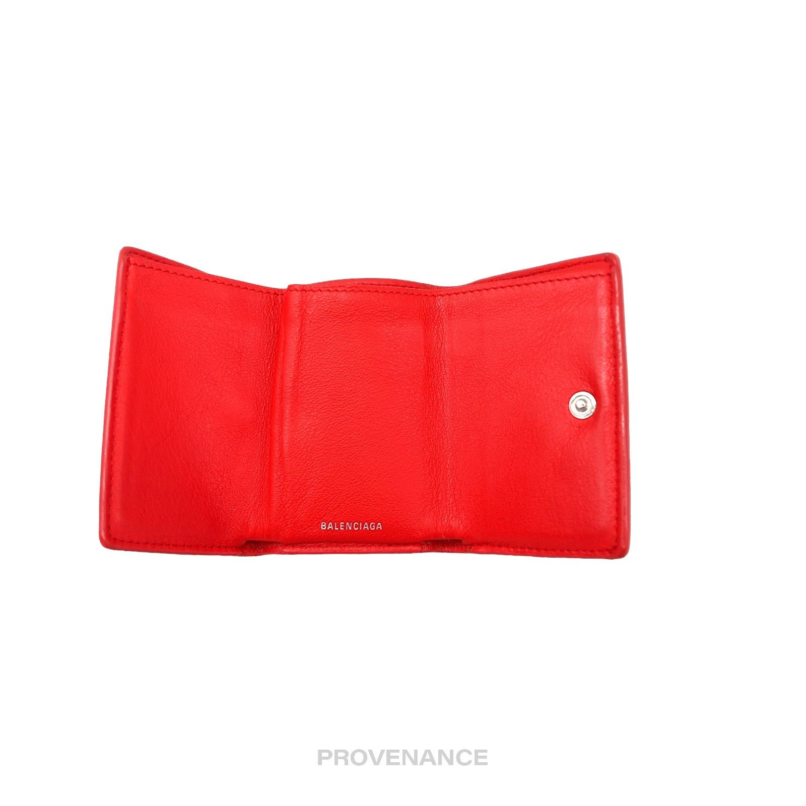 Balenciaga 🔴 Balenciaga Papier Mini Wallet - Red Leather Size ONE SIZE - 6 Thumbnail