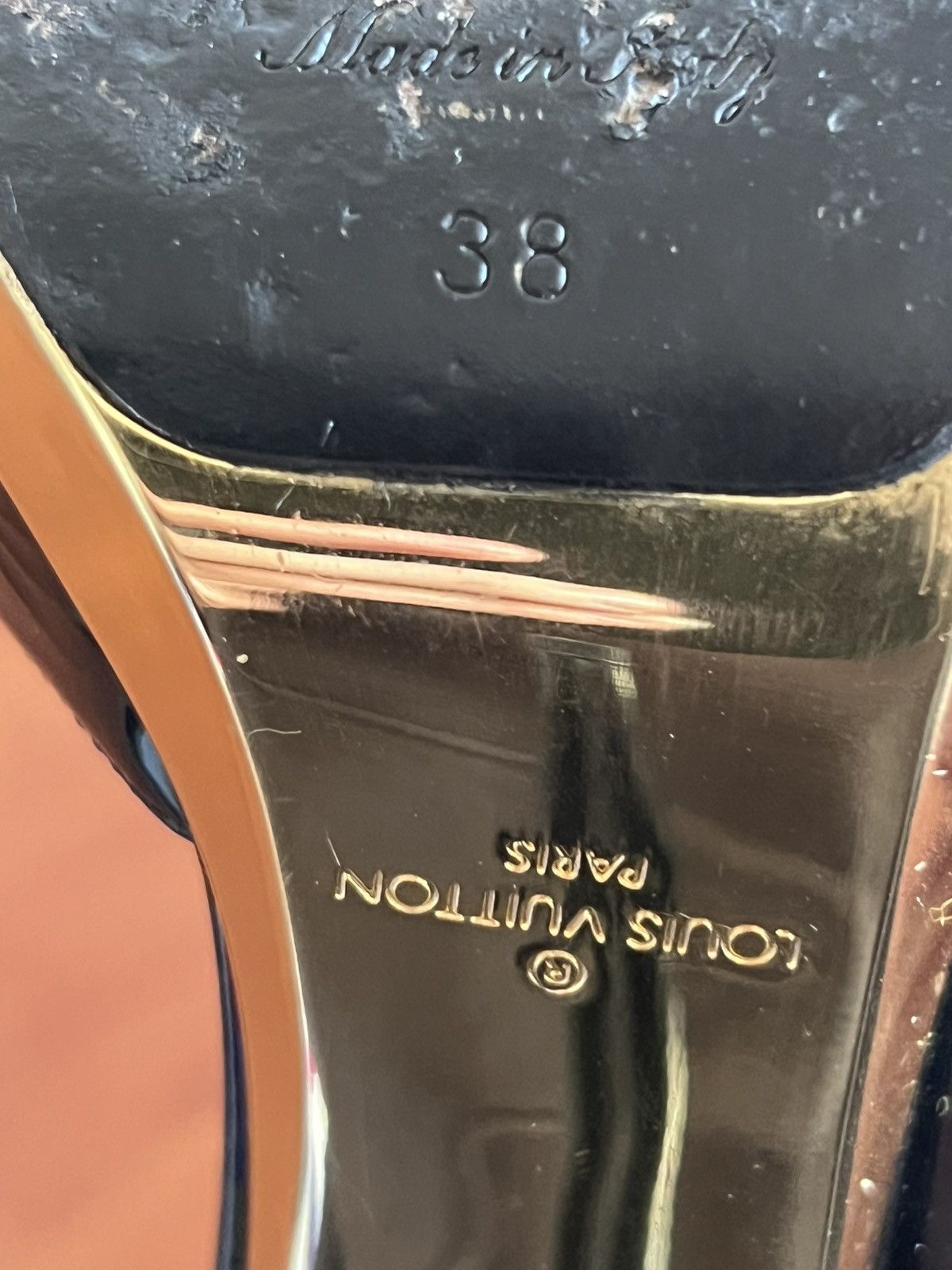 Louis Vuitton Louis Vuitton Heels Patent Leather To The Gold Deco Side 38 Size US 8 / IT 38 - 6 Thumbnail