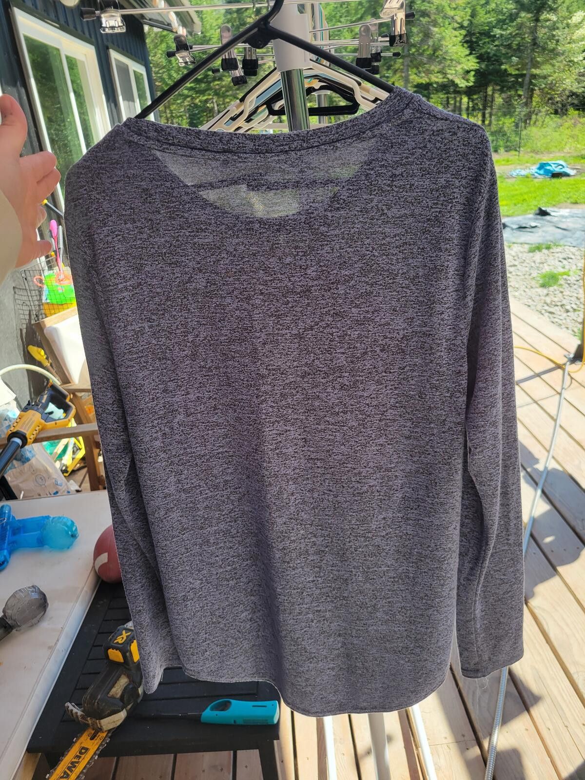 Other WORKSHOP Republic Clothing Gray/ Blue Long Sleeve Shirt Size XL / US 12-14 / IT 48-50 - 3 Thumbnail