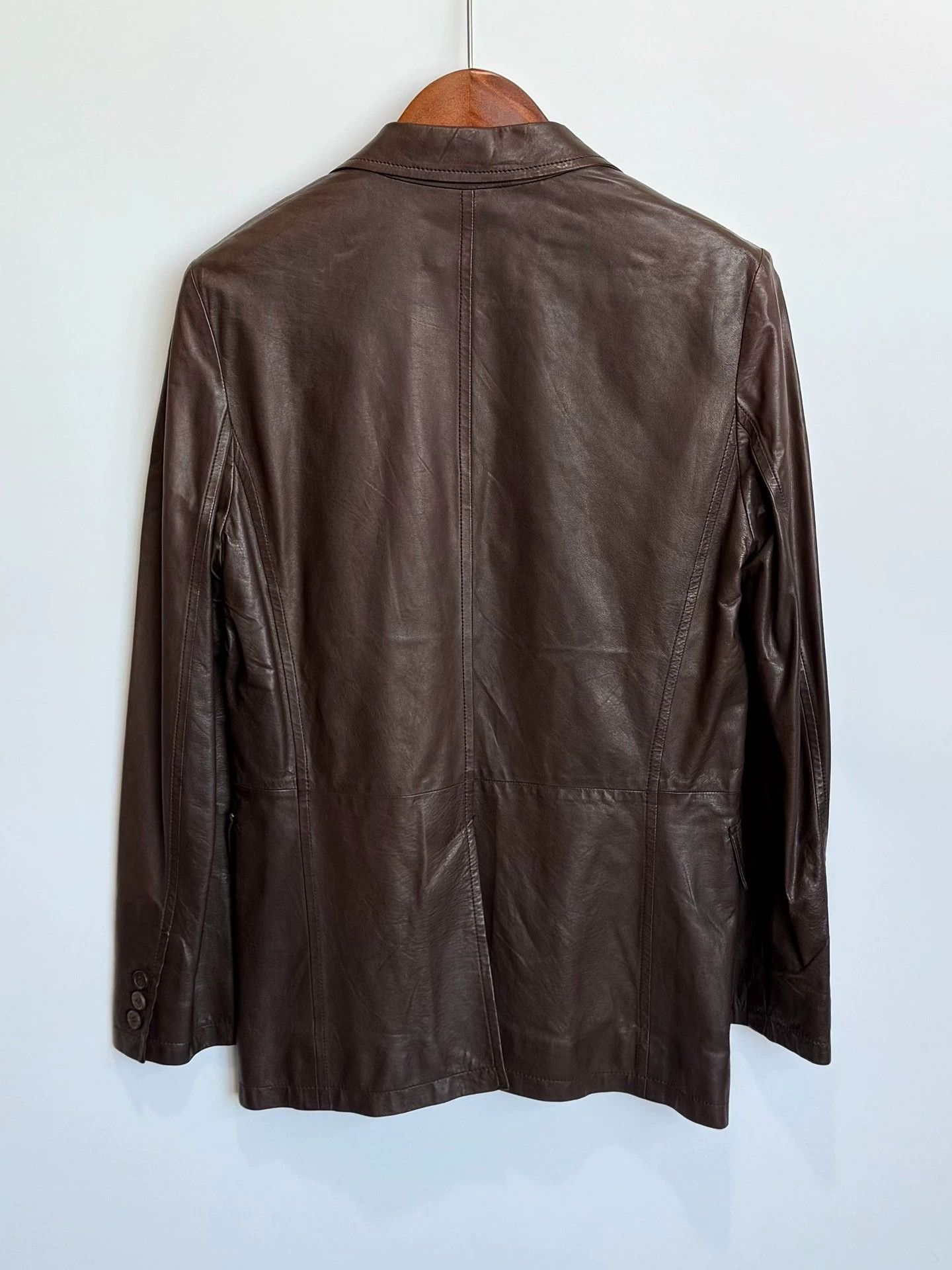 Prada Prada Brown Lambskin Leather Blazer 46 95% New Size US S / EU 44-46 / 1 - 2 Thumbnail