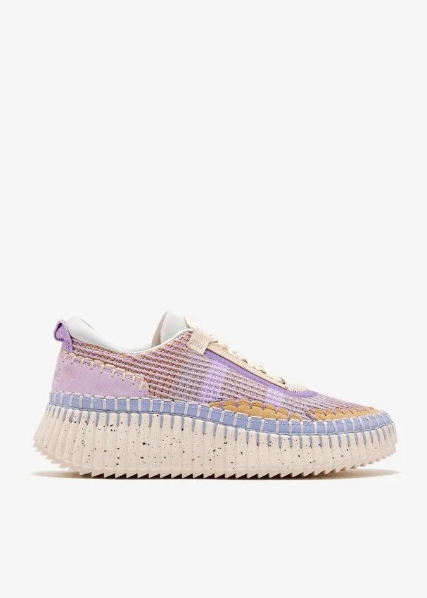 Chloe o1s22i1n0425 Nama Low-Top Sneakers in Purple Size US 6 / IT 36 - 1 Thumbnail