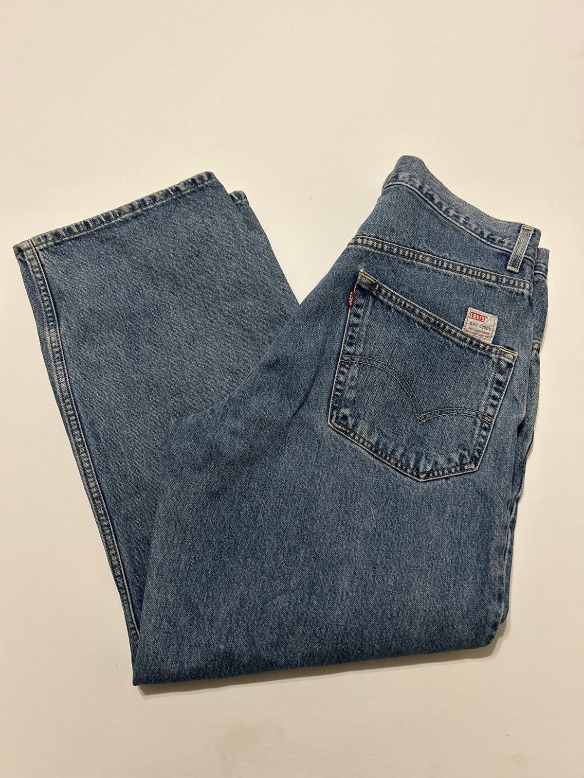 Levi's Vintage Levi’s Dry Goods 595 Light Wash Baggy Denim Jeans Size US 34 / EU 50 - 1 Thumbnail