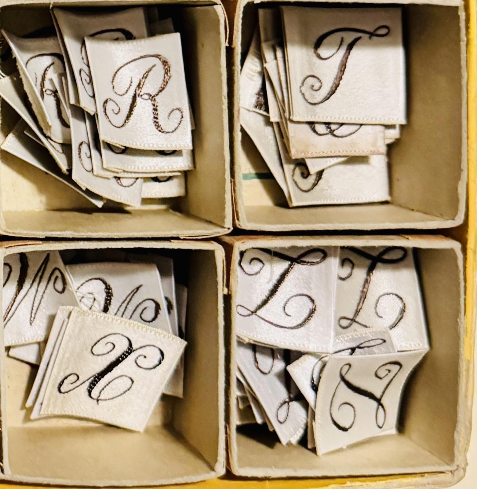 Designer Vintage Sew-on Monogram Embroidery Initials Set Size ONE SIZE - 4 Thumbnail
