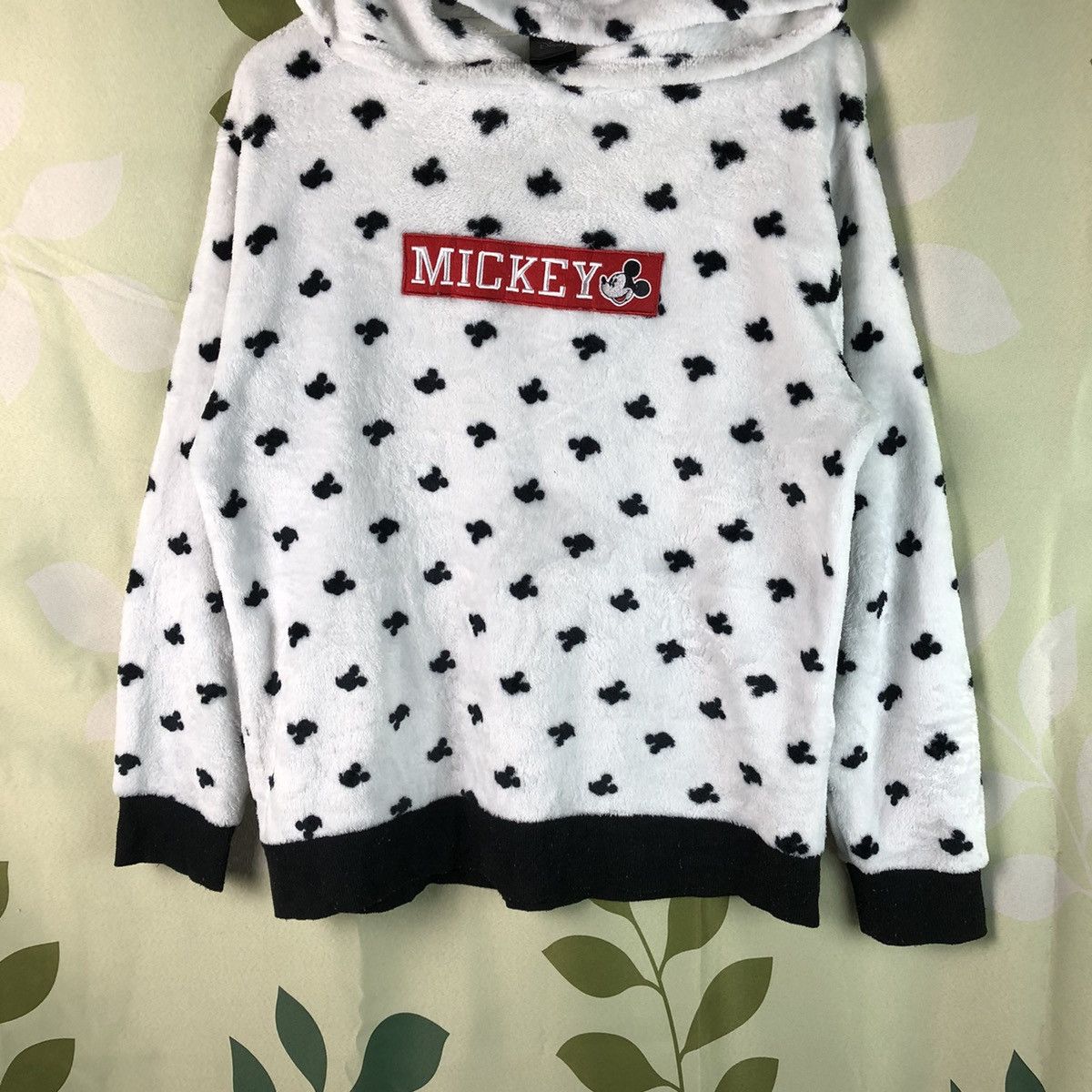 Cartoon Network × Disney × Mickey Mouse Disney Mickey Mouse vintage dotted White Hoodie #7455 Size US L / EU 52-54 / 3 - 3 Thumbnail