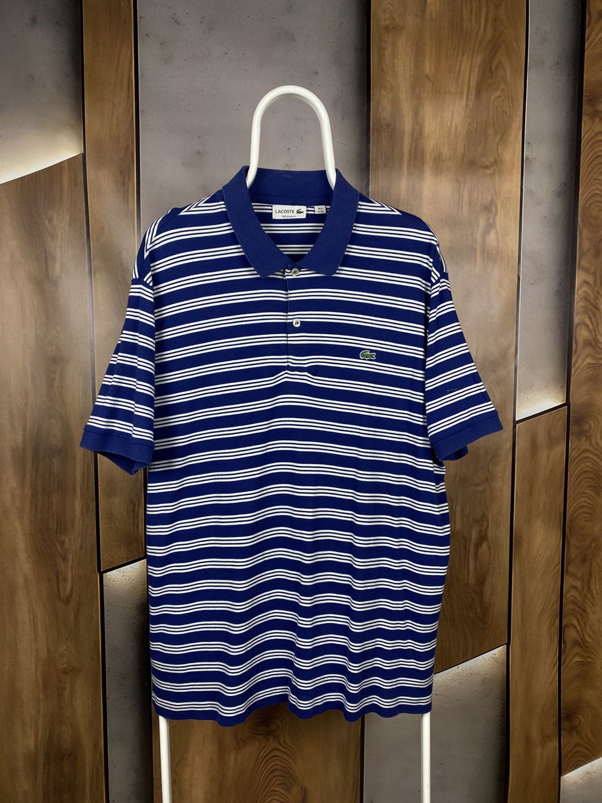 Lacoste 🐊Polo T-Shirt Lacoste Striped Regular Fit Tee Size 3XL🐊 Size US XXL / EU 58 / 5 - 1 Thumbnail