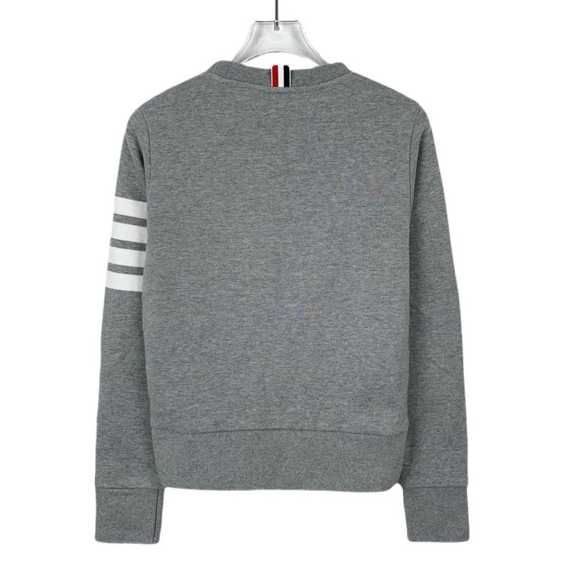Thom Browne Thom Browne Classic four-bar gray round-neck cotton long-sl Size US XXS / EU 40 - 2 Thumbnail