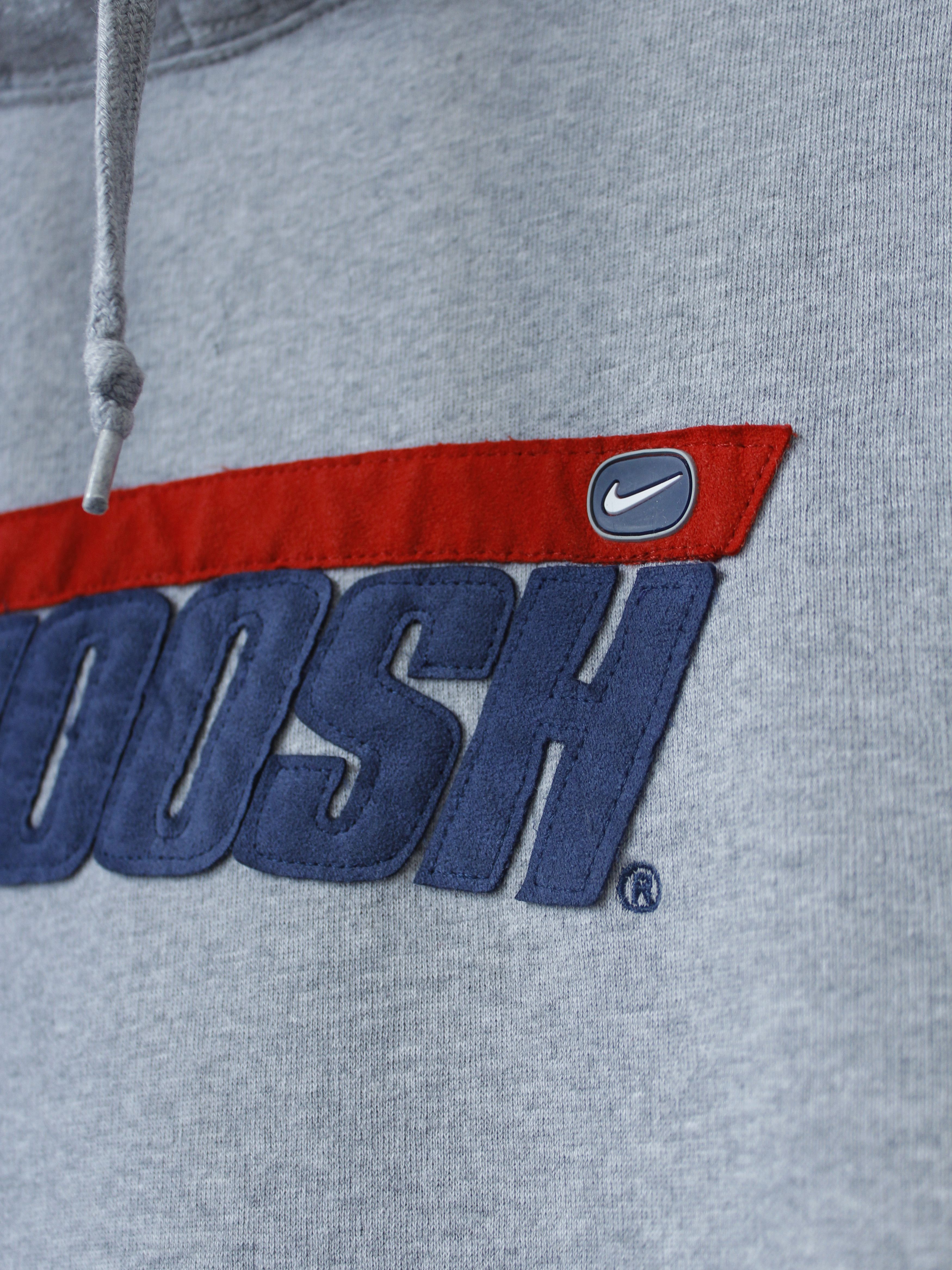 Nike × Vintage Nike Swoosh Vintage Customized Hoodie Gray L Oversize M mens Size US L / EU 52-54 / 3 - 5 Thumbnail