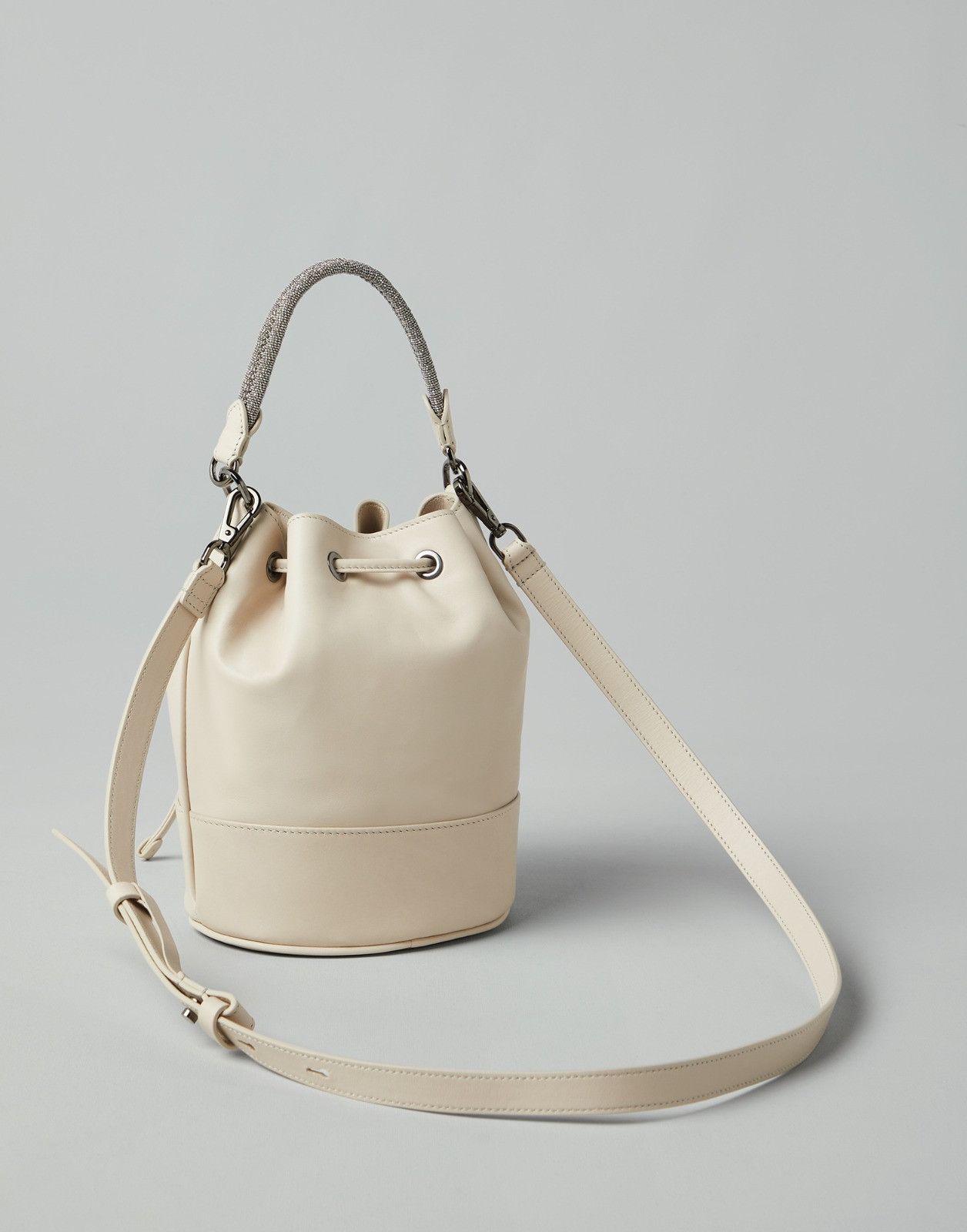 Brunello Cucinelli o1la1rc1a0425 Size: OS / Shoulder-Strap Bag in Ivory Size ONE SIZE - 2 Thumbnail