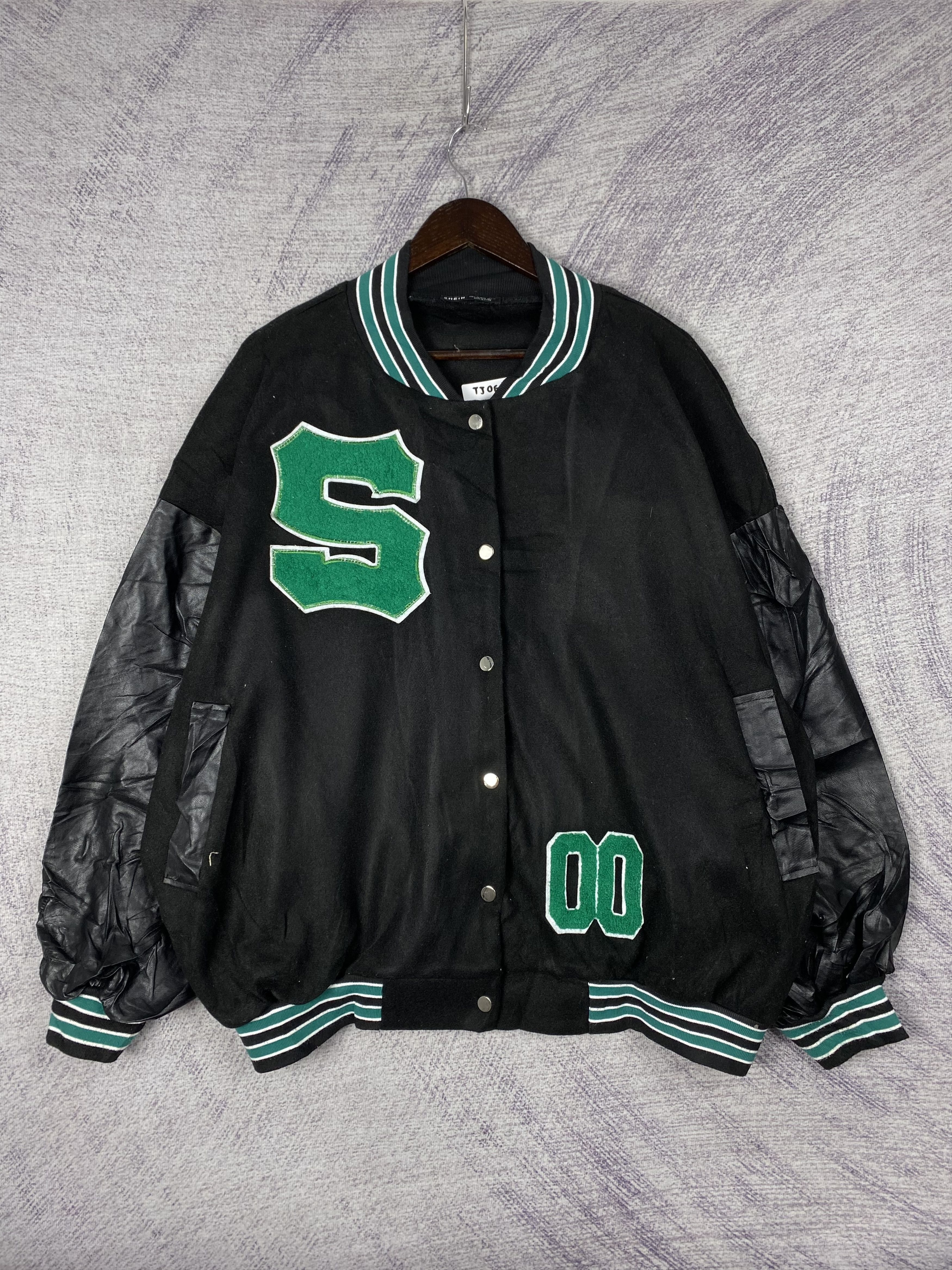 Shein Vintage Shein Sleeve Pvc Varsity Jacket Size US L / EU 52-54 / 3 - 1 Thumbnail