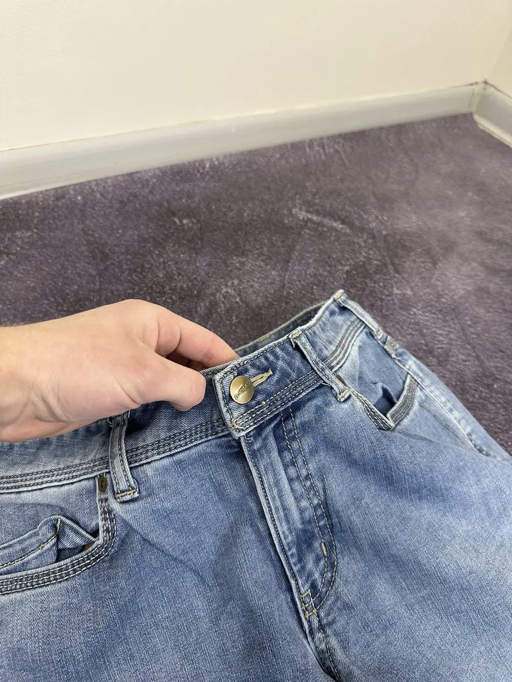 Carhartt Vintage Cahrartt USA Bootcut Light Blue Hype Flared Jeans Size 32" / US 10 / IT 46 - 14 Thumbnail