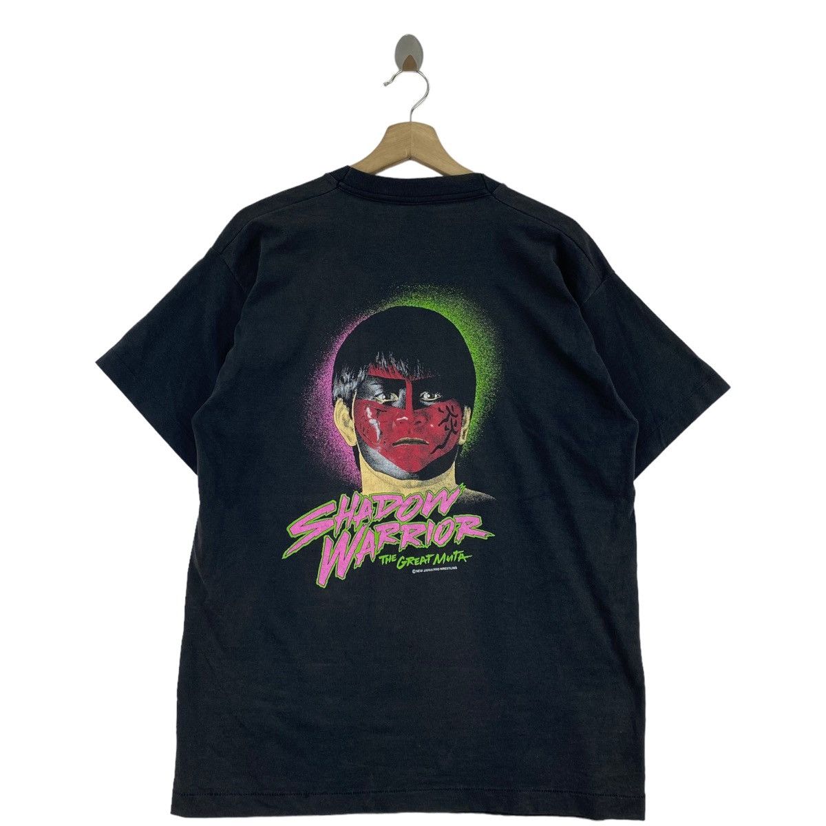 image of Vintage 90's Shadow Warrior The Great Muta Wcw Wrestling in Black, Men's (Size Medium)