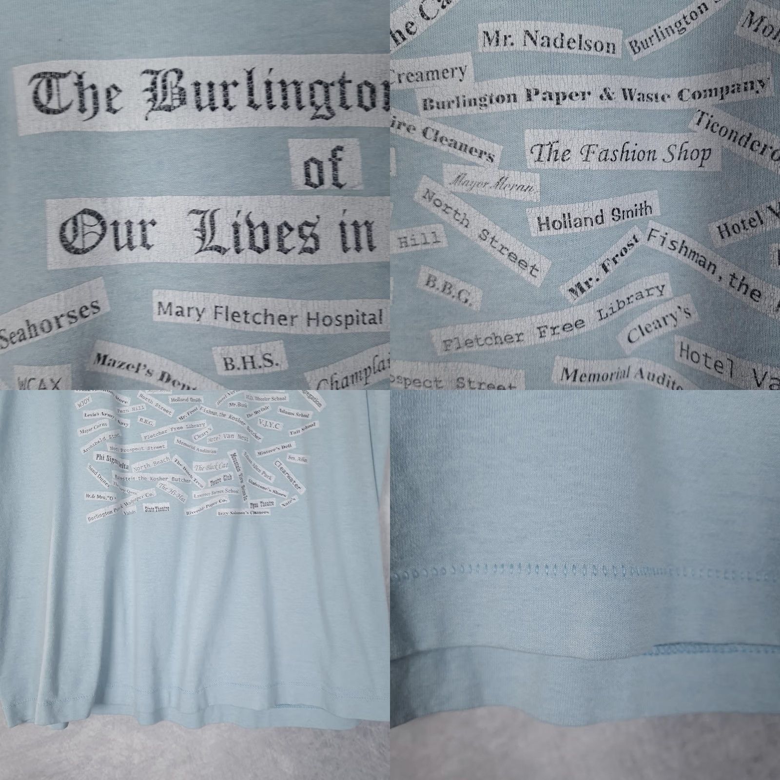 Fruit Of The Loom VINTAGE Burlington Times Shirt Mens Large Vermont Fruit of the Loom 90s USA Size US L / EU 52-54 / 3 - 8 Thumbnail